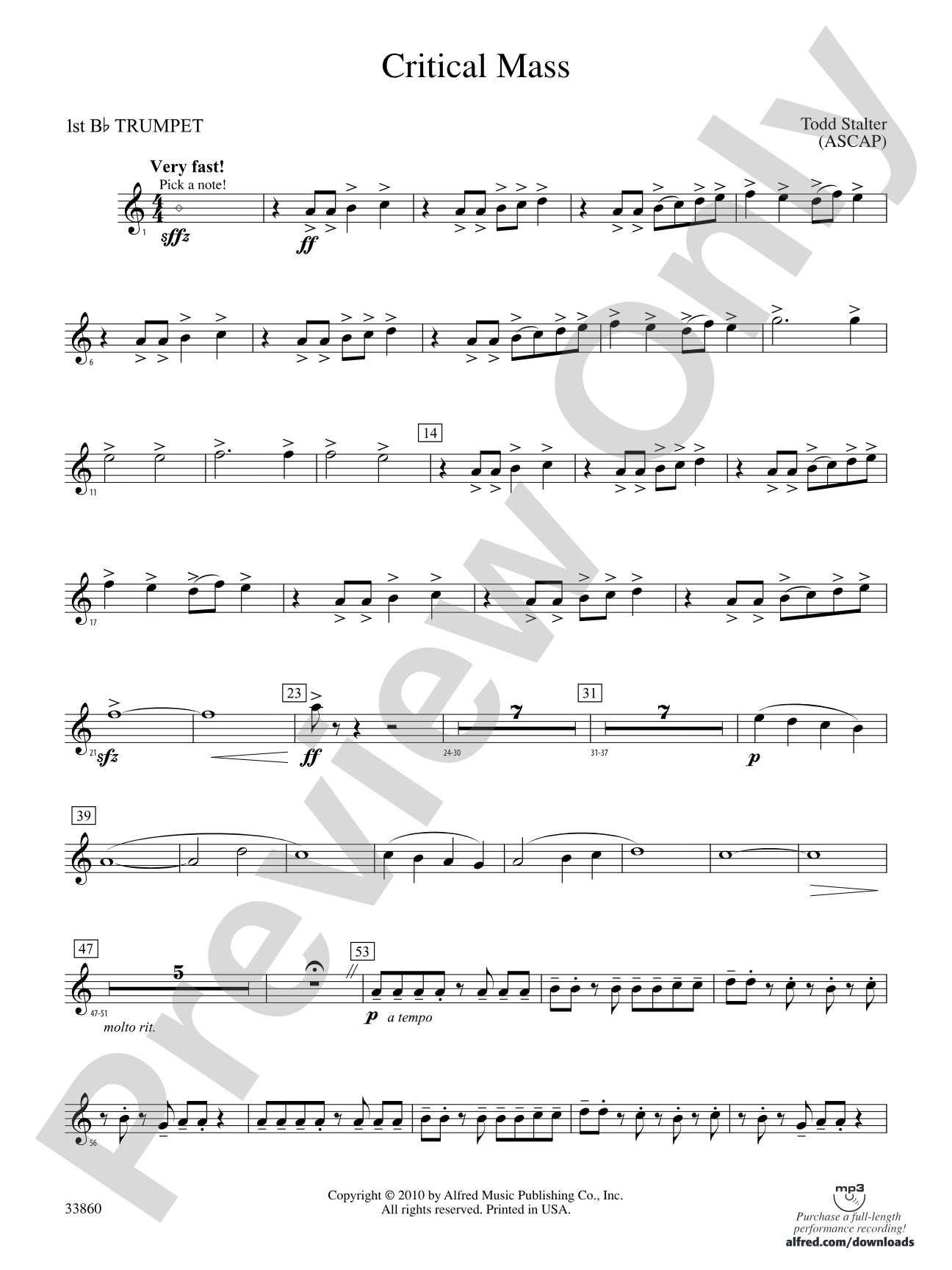 Critical Mass: 1st B-flat Trumpet