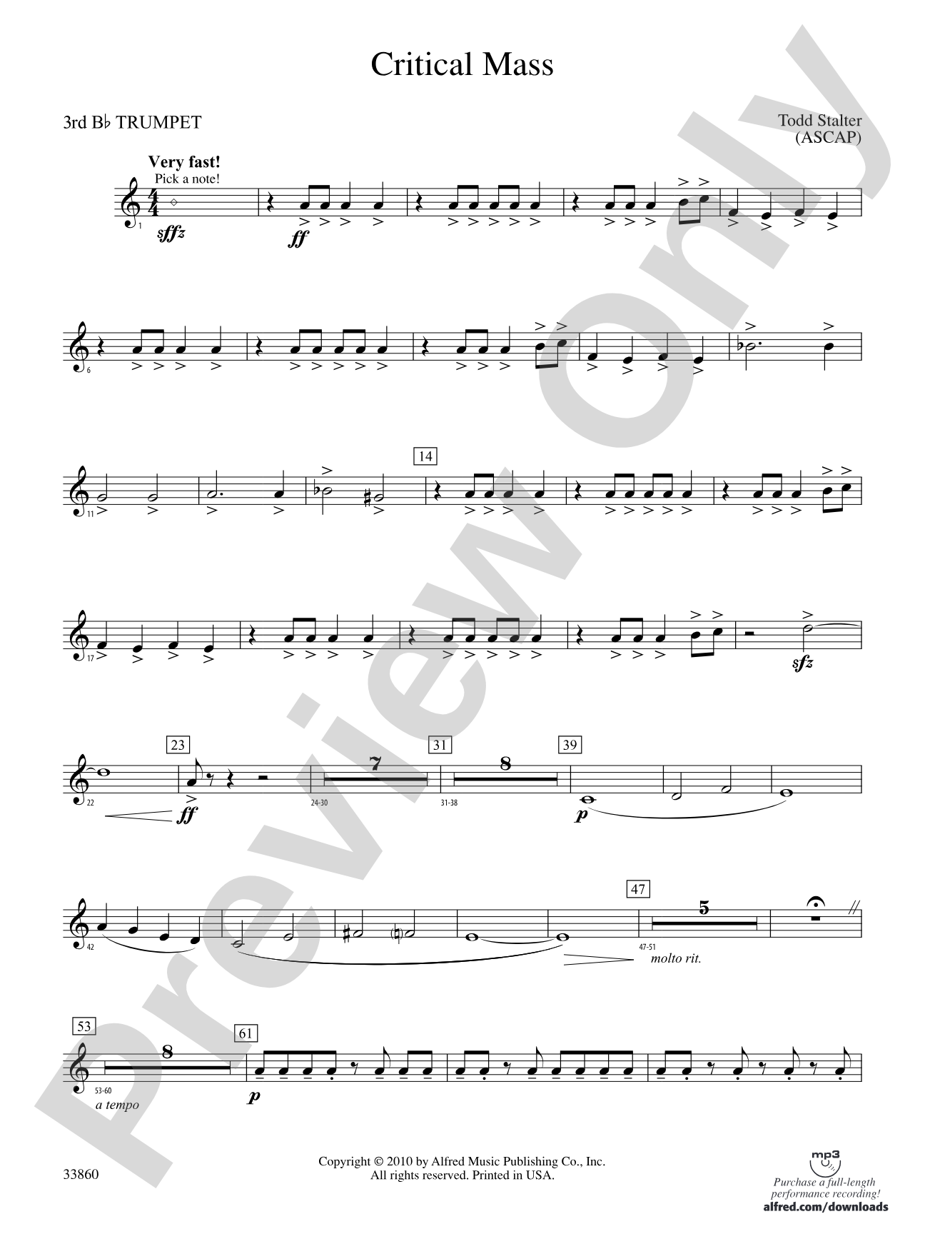 Critical Mass: 3rd B-flat Trumpet