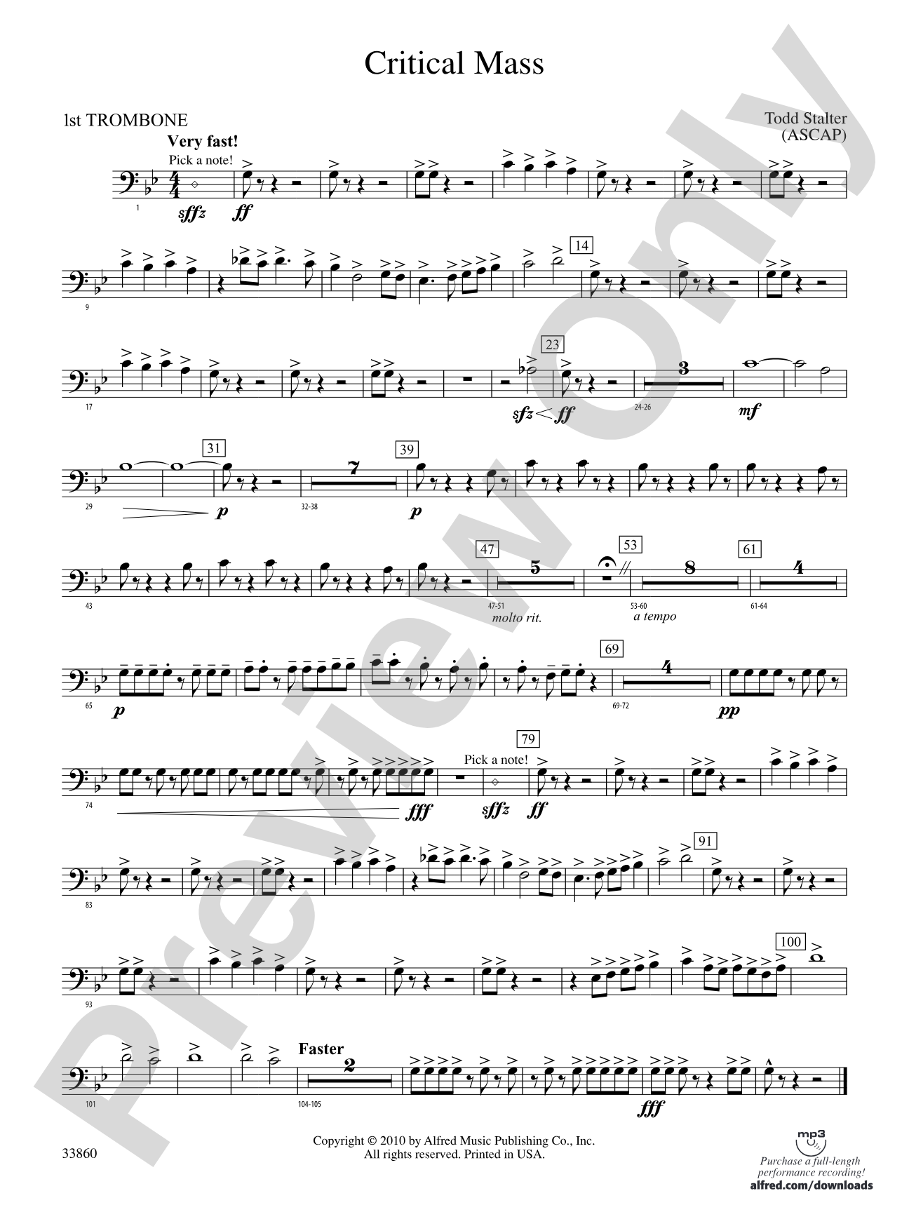 Critical Mass: 1st Trombone