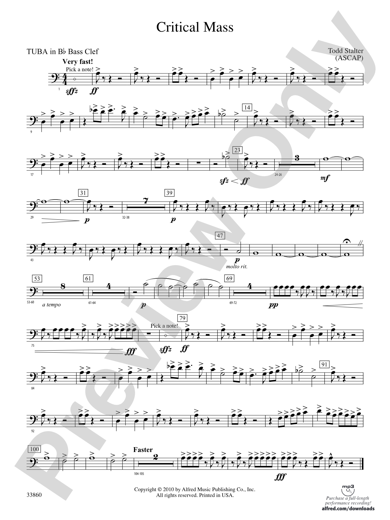 Critical Mass: (wp) B-flat Tuba B.C.