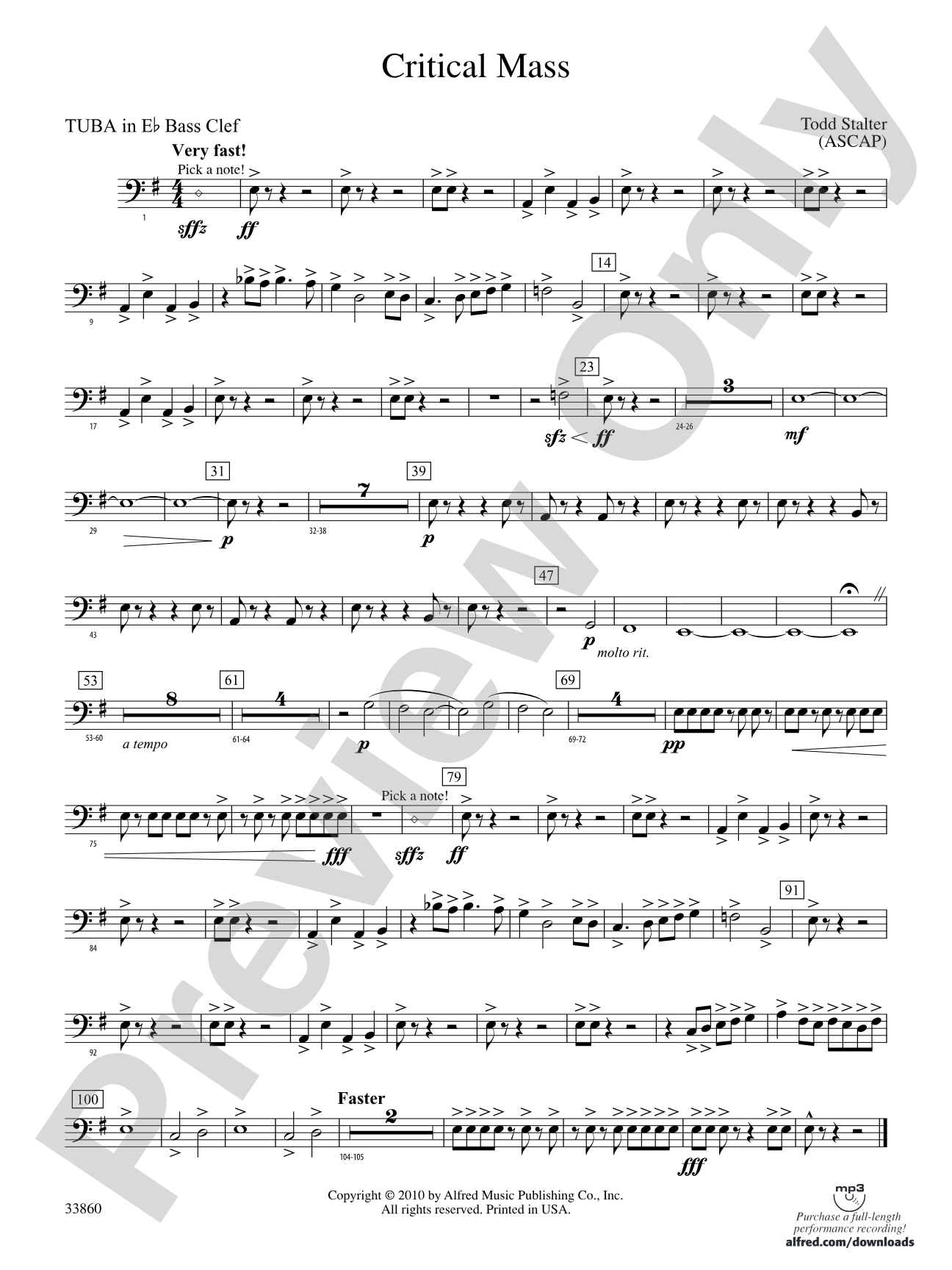 Critical Mass: (wp) E-flat Tuba B.C.