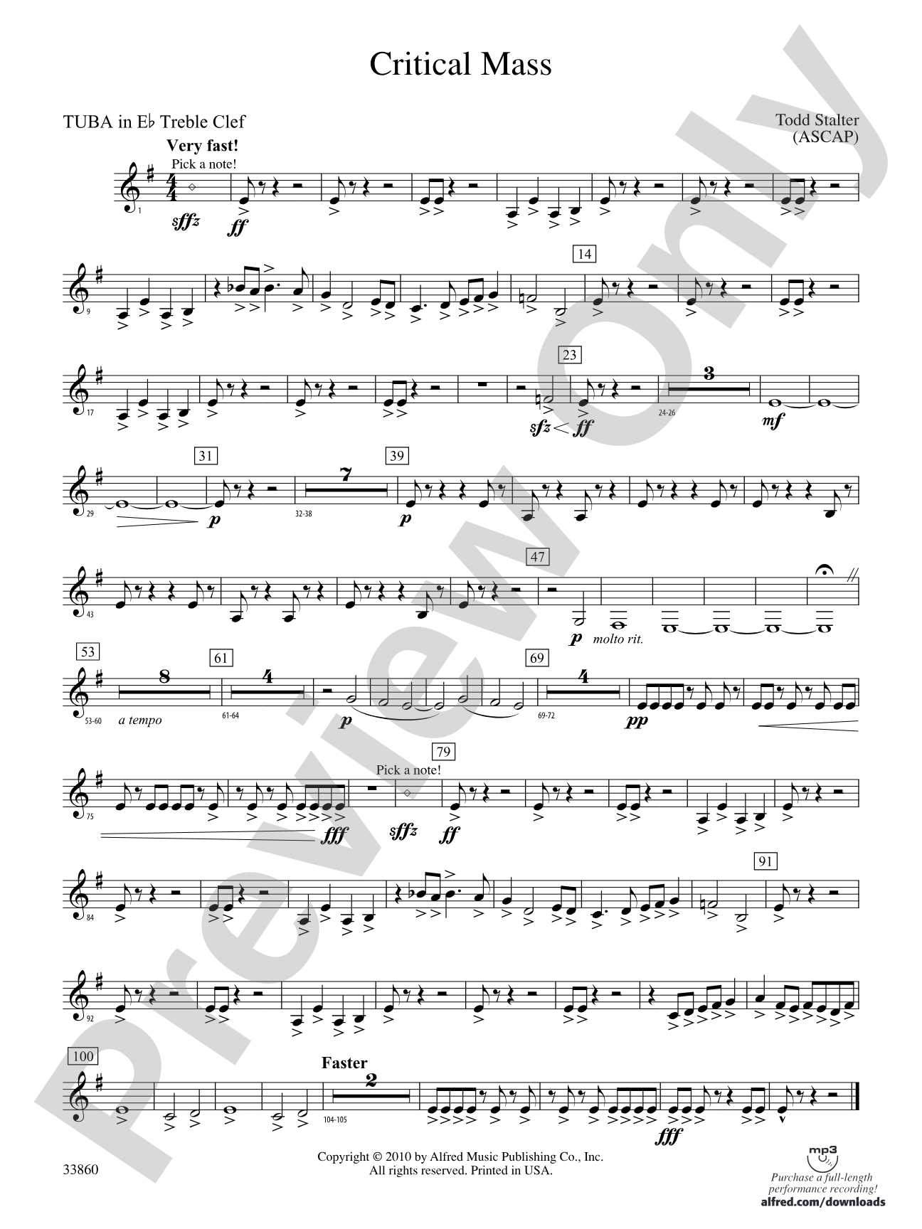 Critical Mass: (wp) E-flat Tuba T.C.