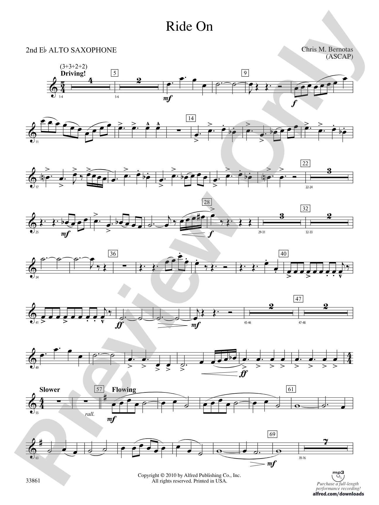 Ride On: 2nd E-flat Alto Saxophone
