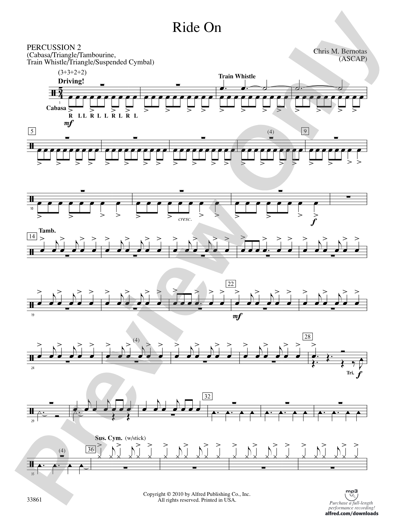 Ride On: 2nd Percussion