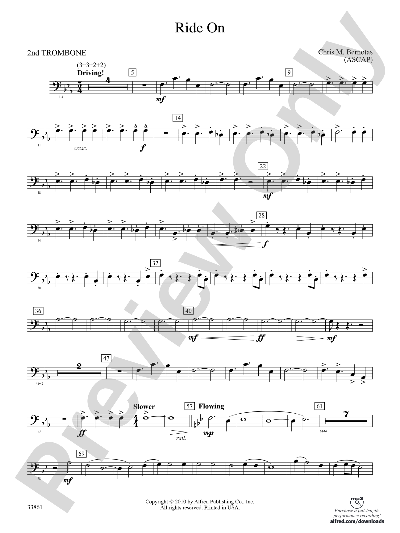 Ride On: 2nd Trombone
