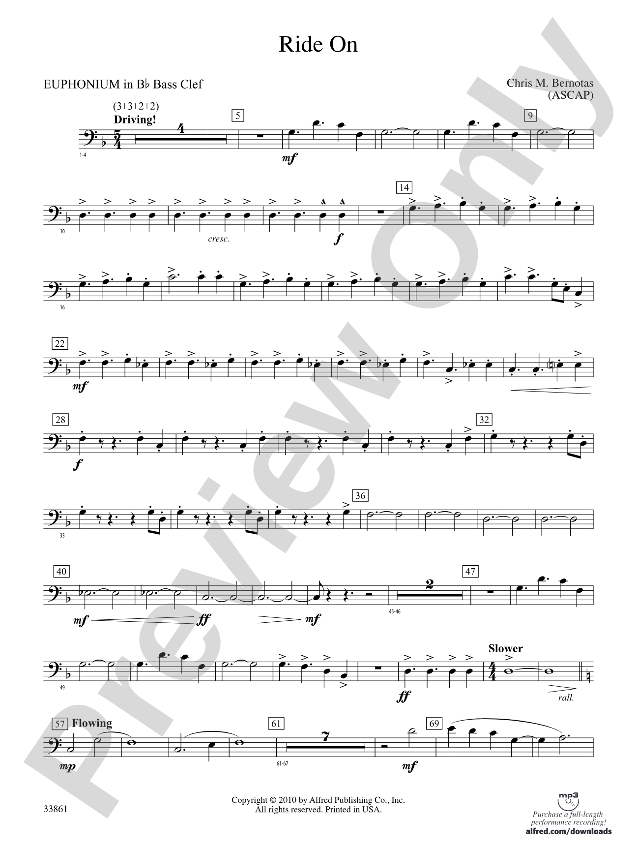 Ride On: (wp) B-flat Baritone B.C.