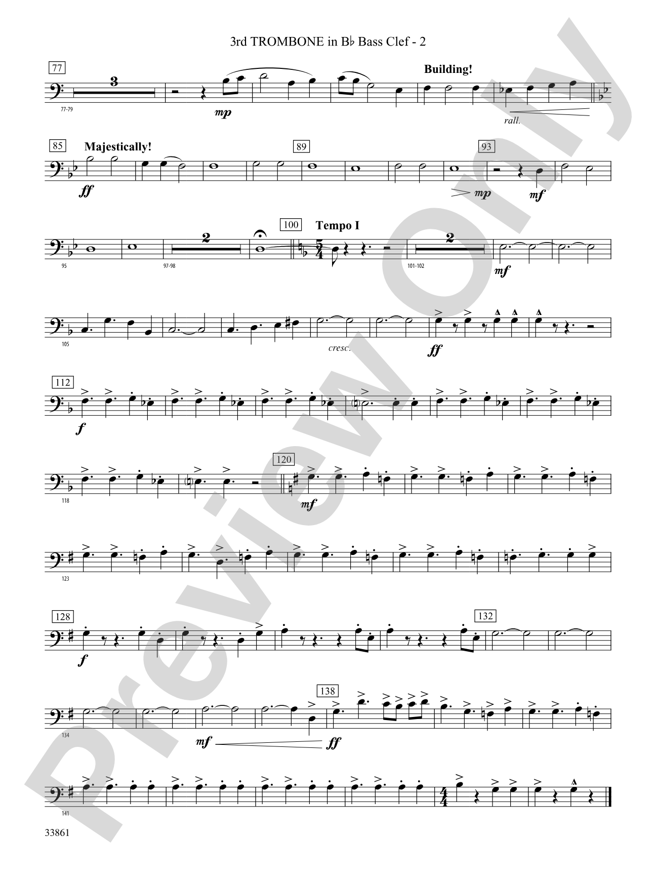 Ride On: (wp) 3rd B-flat Trombone B.C.
