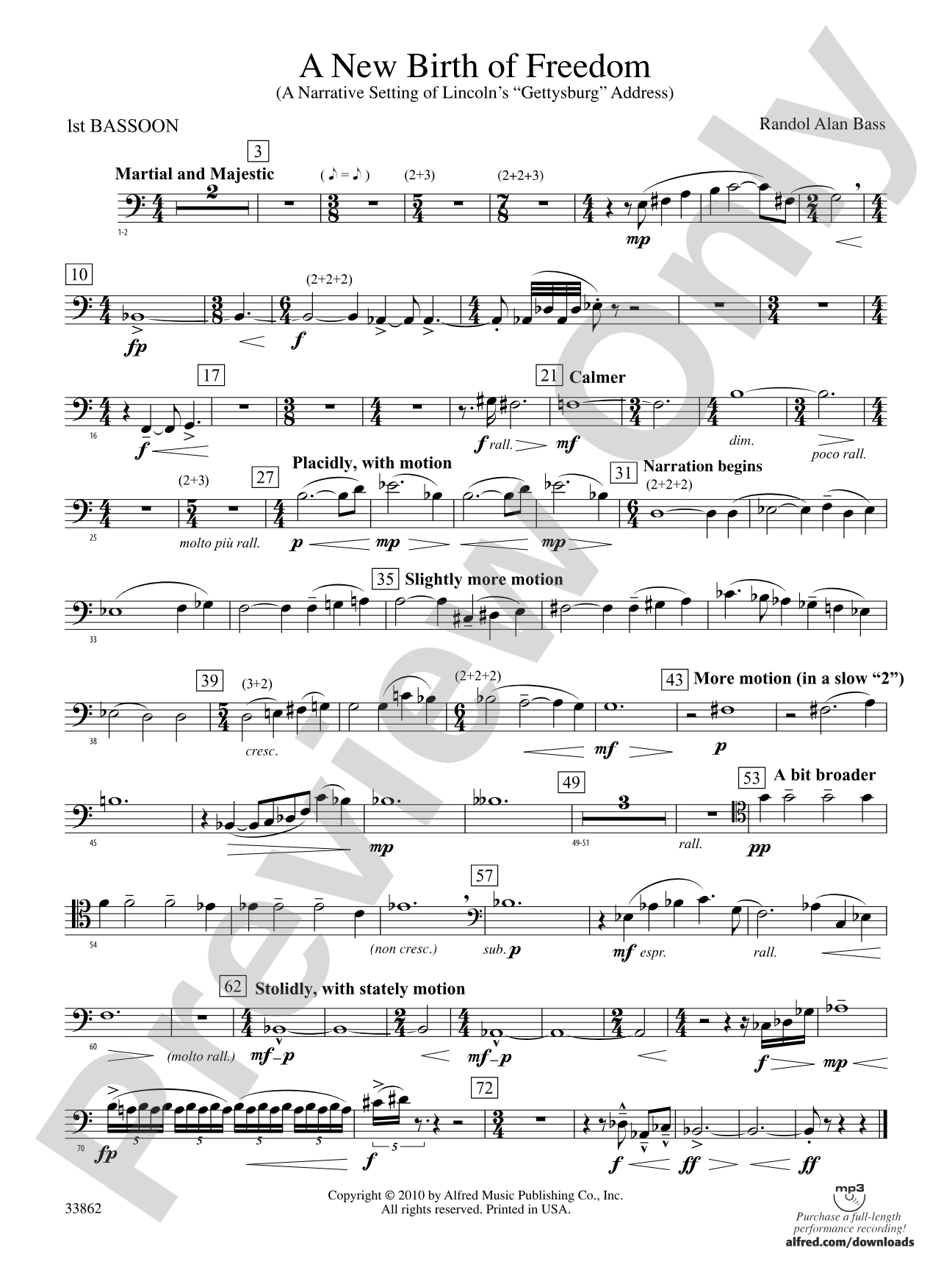 A New Birth of Freedom: Bassoon