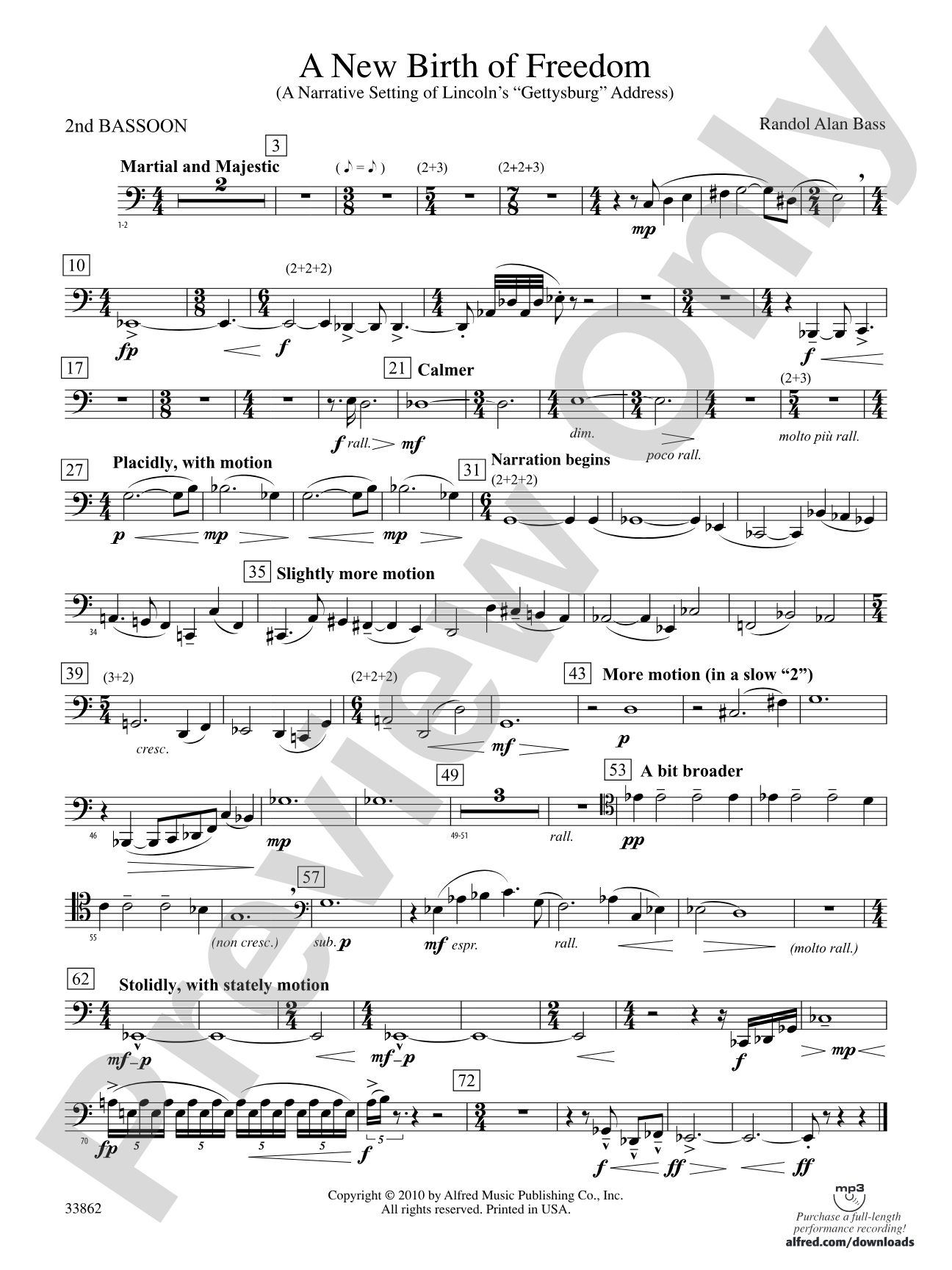 A New Birth of Freedom: 2nd Bassoon