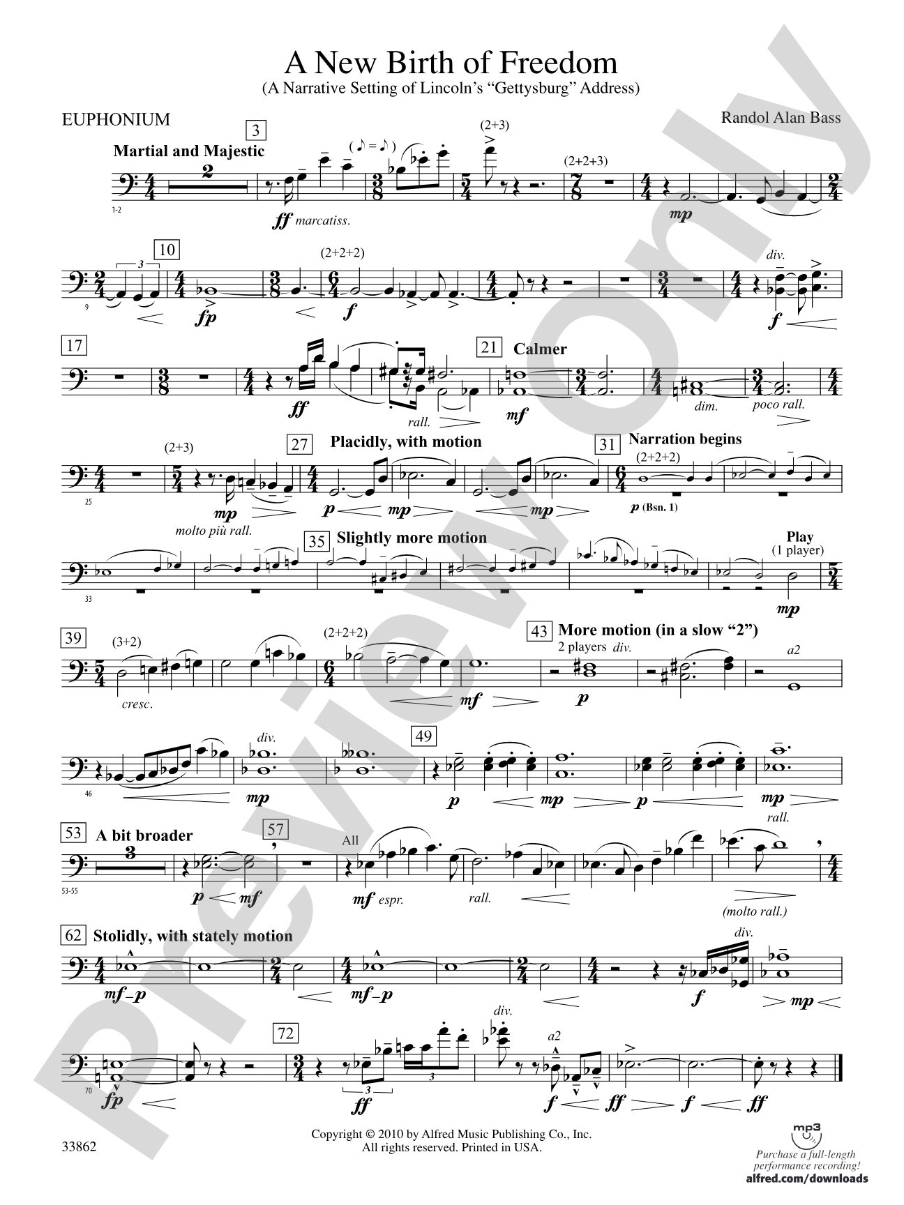 A New Birth of Freedom: Baritone B.C.
