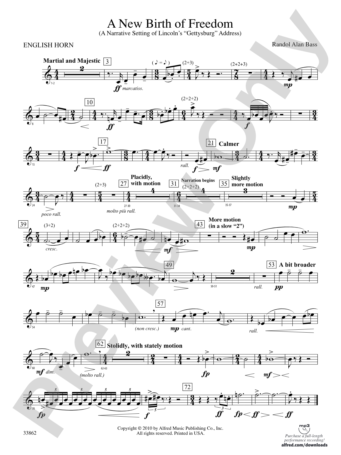A New Birth of Freedom: English Horn