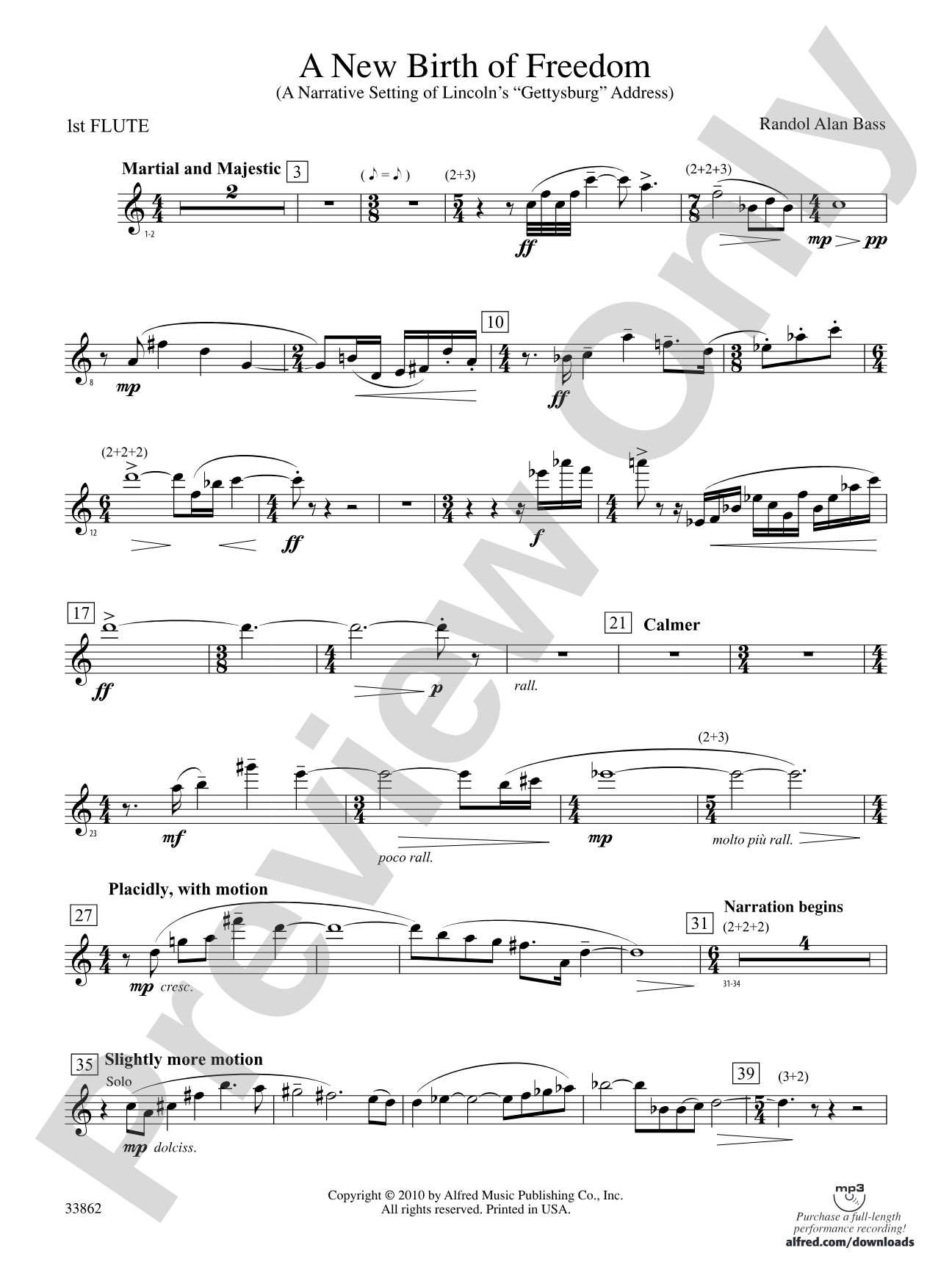 A New Birth of Freedom: Flute