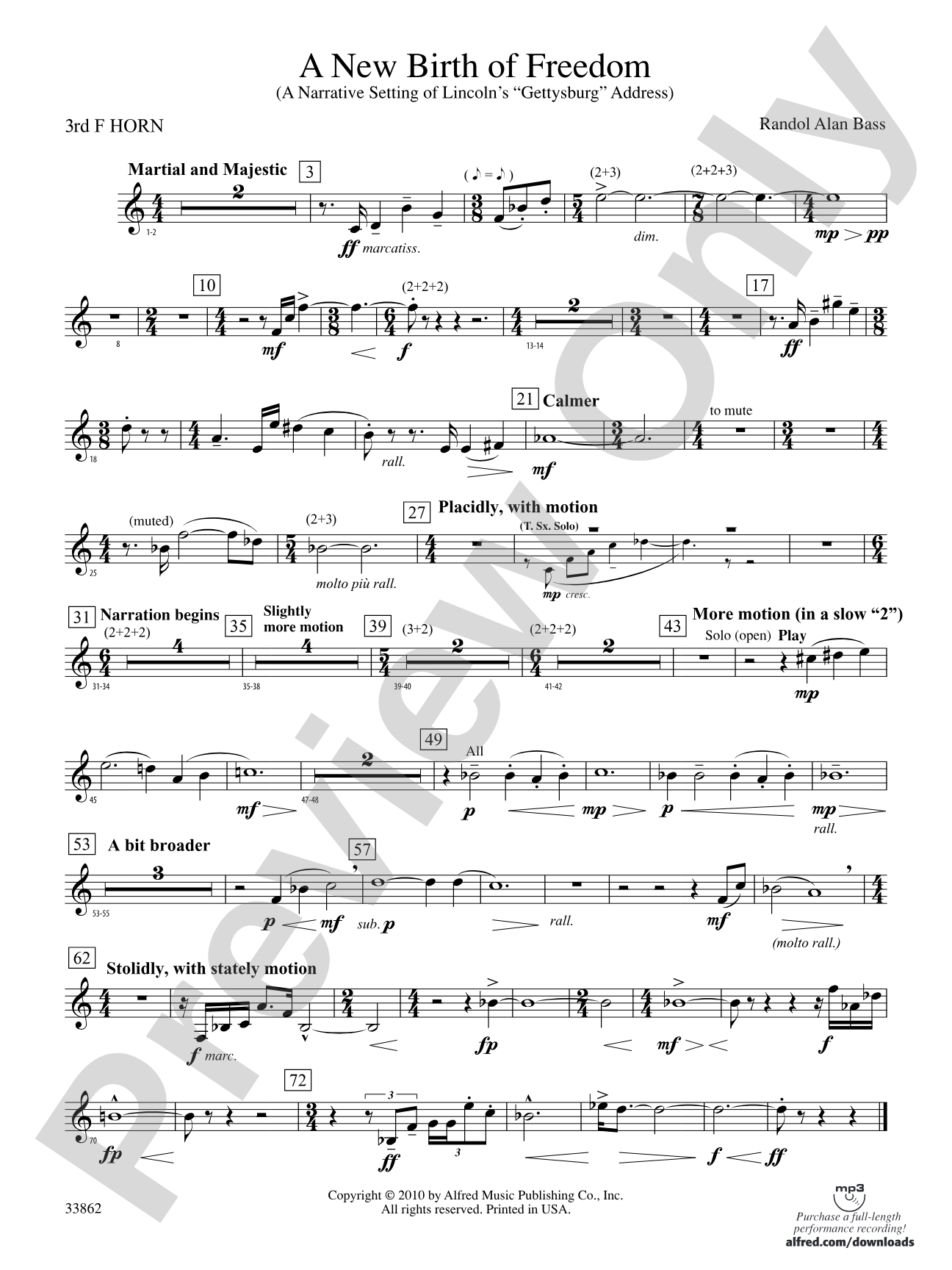 A New Birth of Freedom: 3rd F Horn