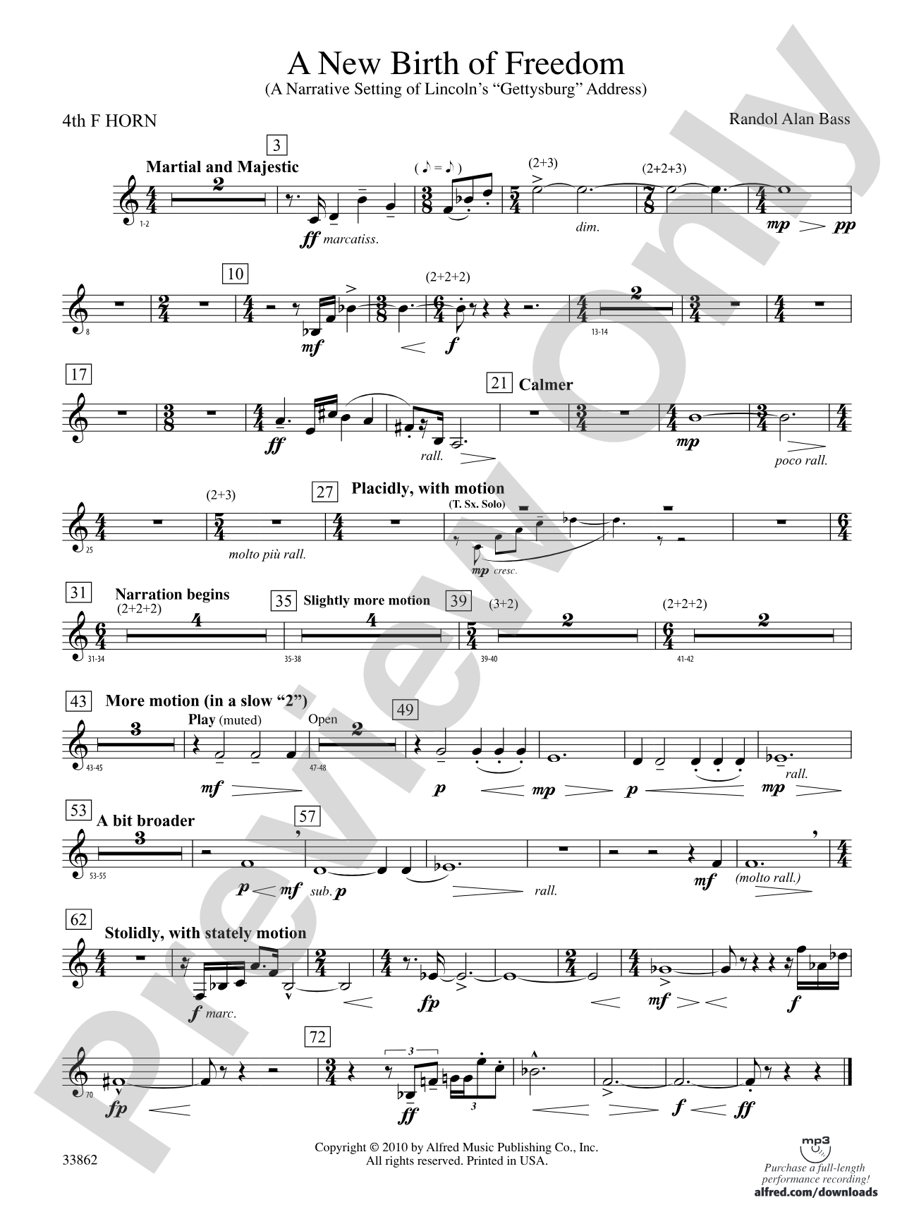 A New Birth of Freedom: 4th F Horn