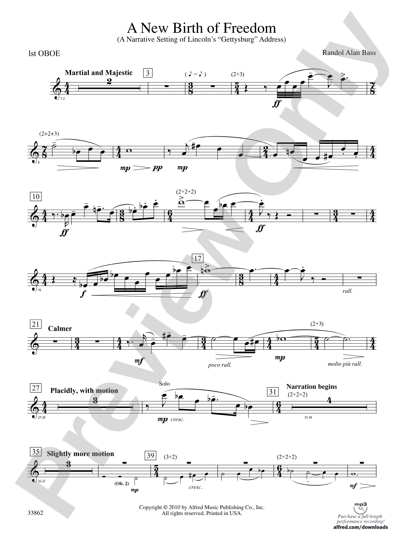 A New Birth of Freedom: Oboe