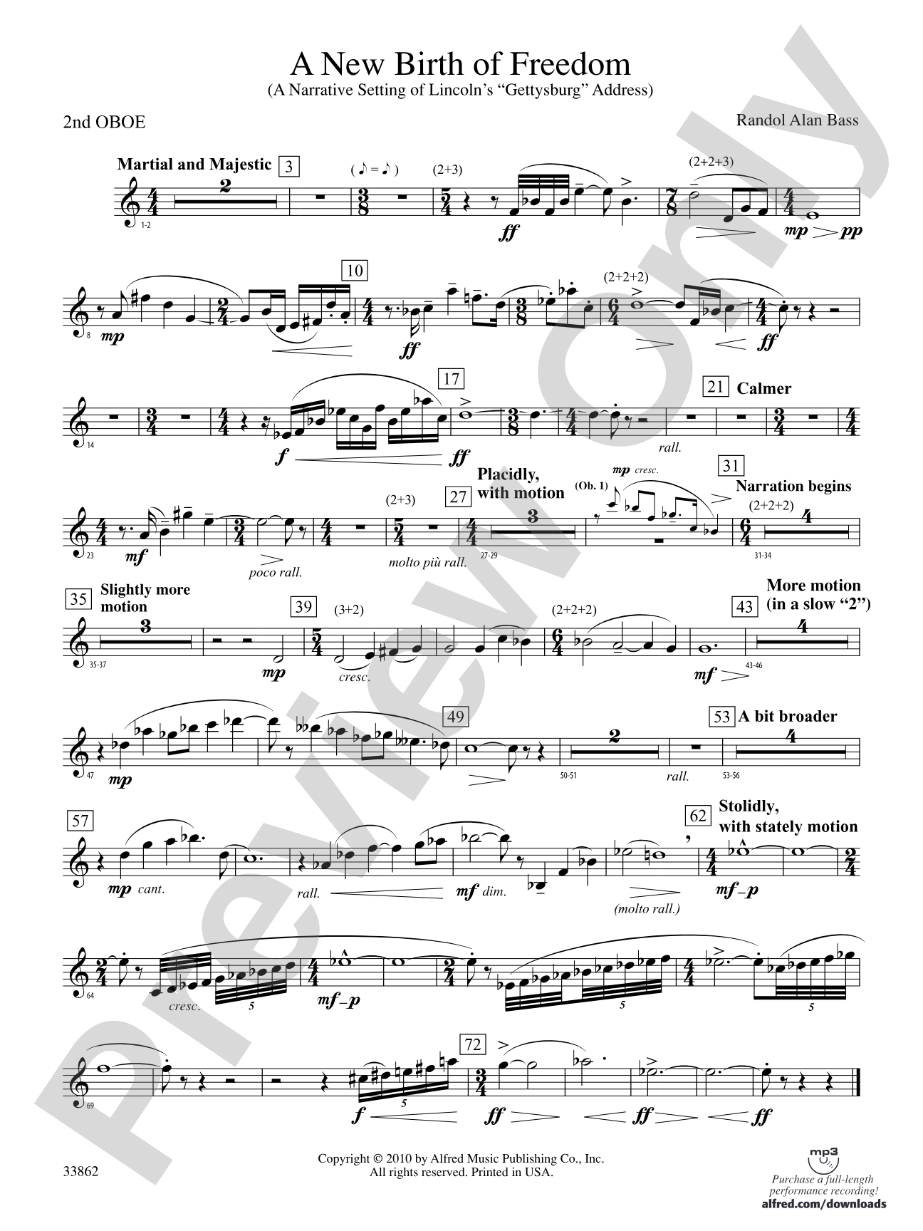 A New Birth of Freedom: 2nd Oboe
