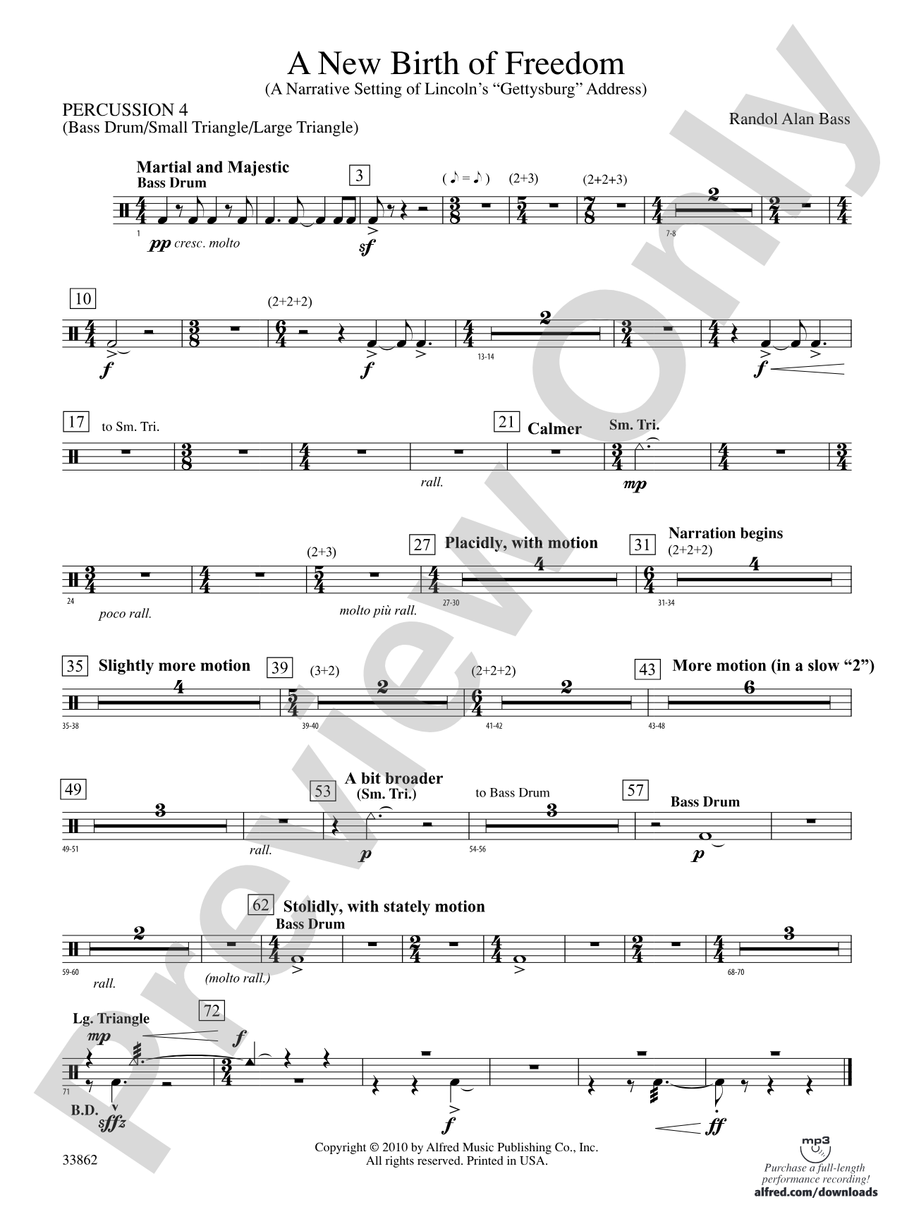 A New Birth of Freedom: 4th Percussion