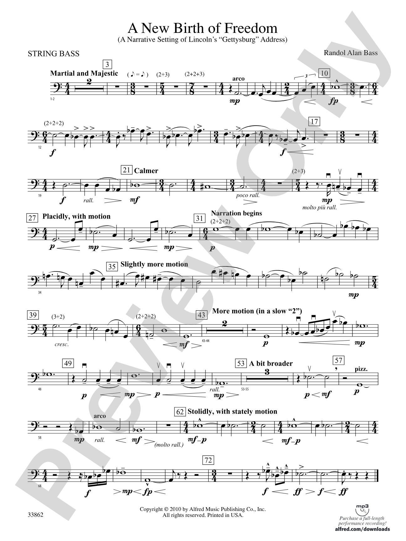 A New Birth of Freedom: String Bass