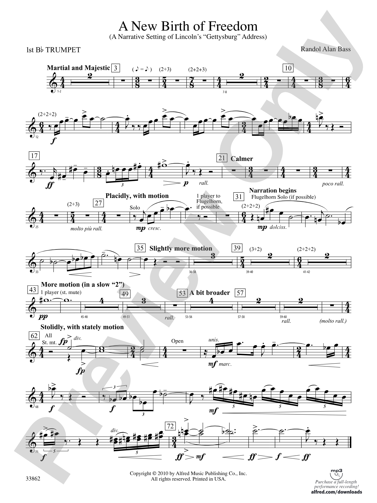 A New Birth of Freedom: 1st B-flat Trumpet