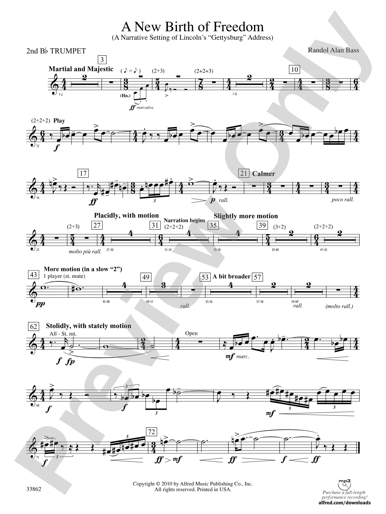 A New Birth of Freedom: 2nd B-flat Trumpet