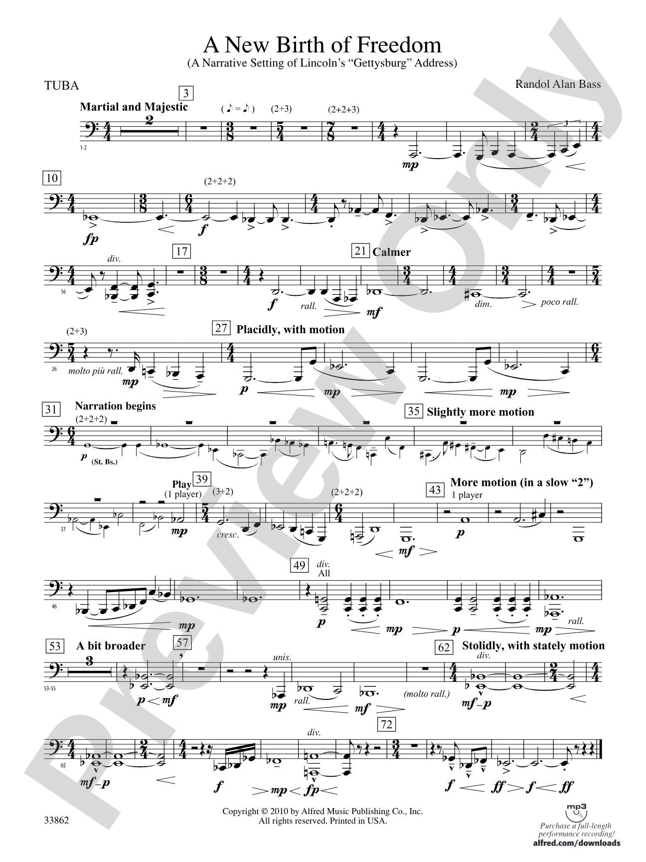 A New Birth of Freedom: Tuba