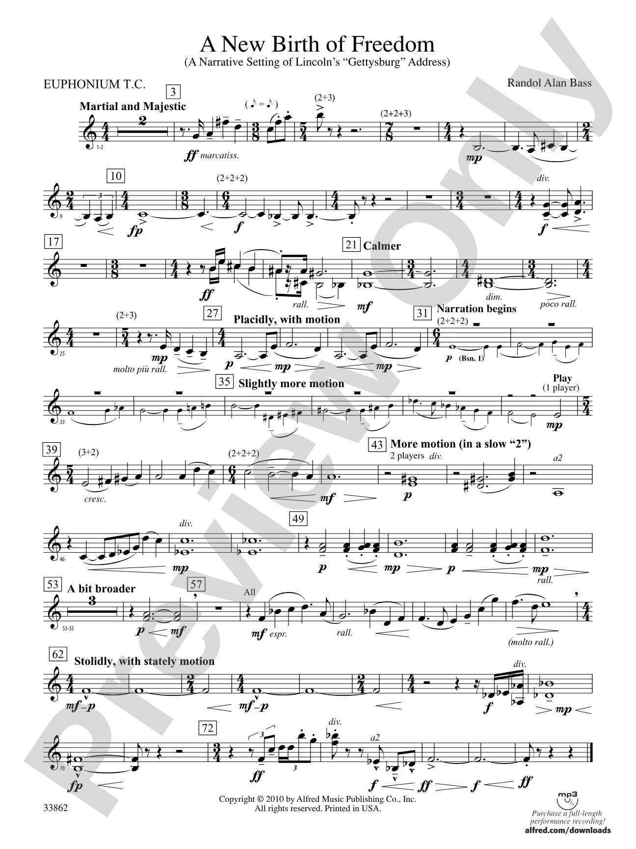 A New Birth of Freedom: (wp) Baritone T.C.