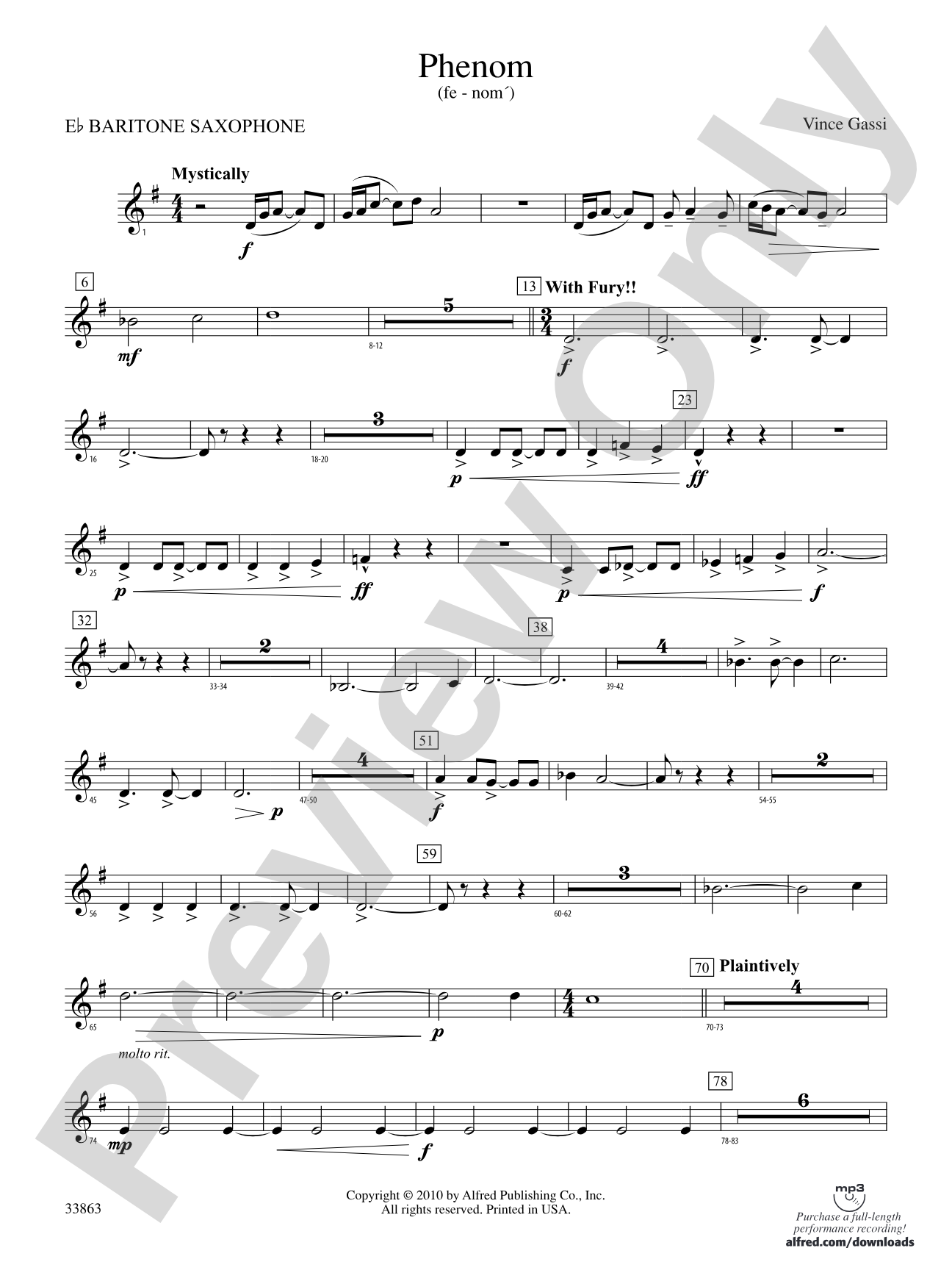 PHENOM/CB: E-flat Baritone Saxophone