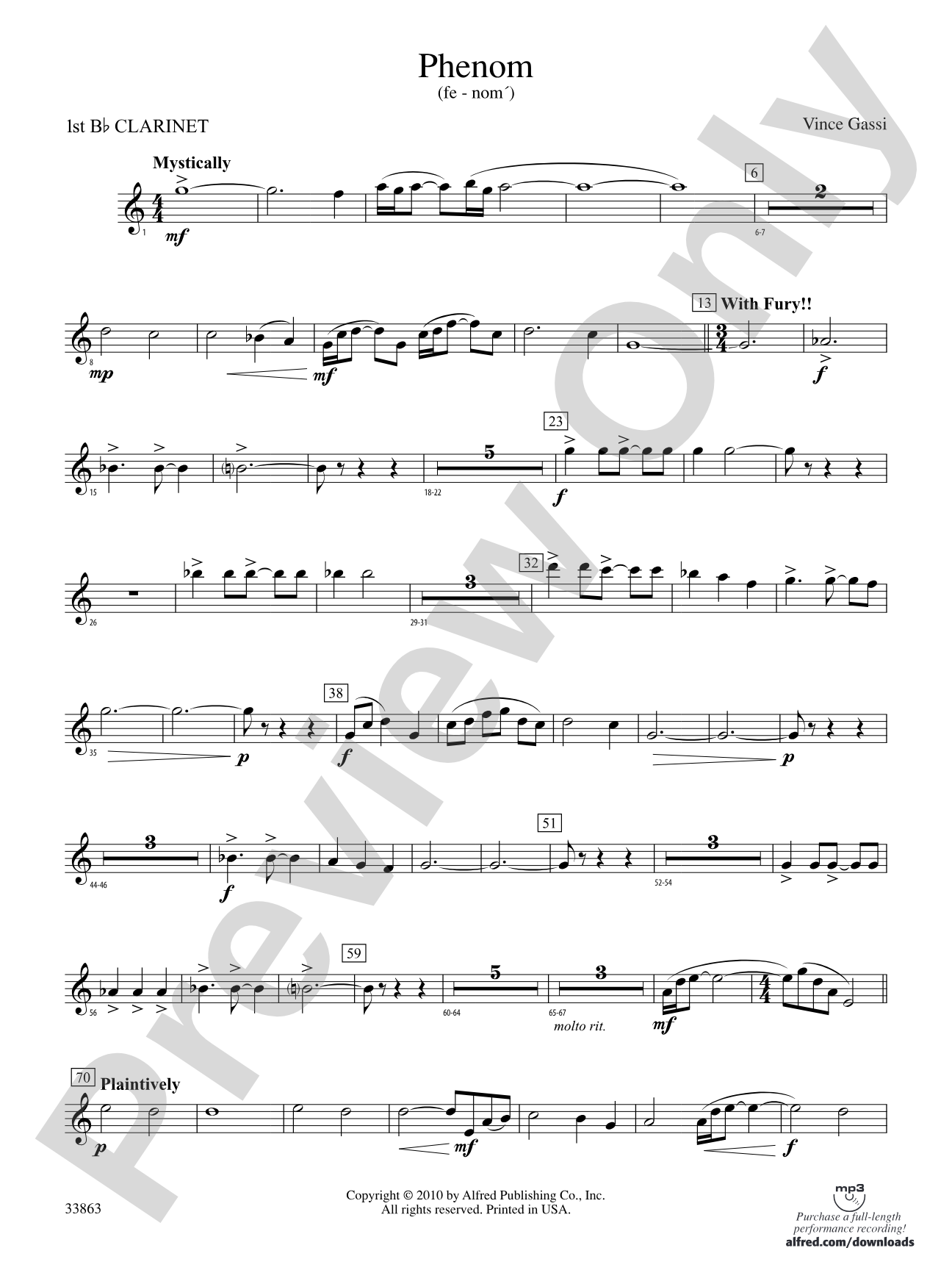 PHENOM/CB: 1st B-flat Clarinet