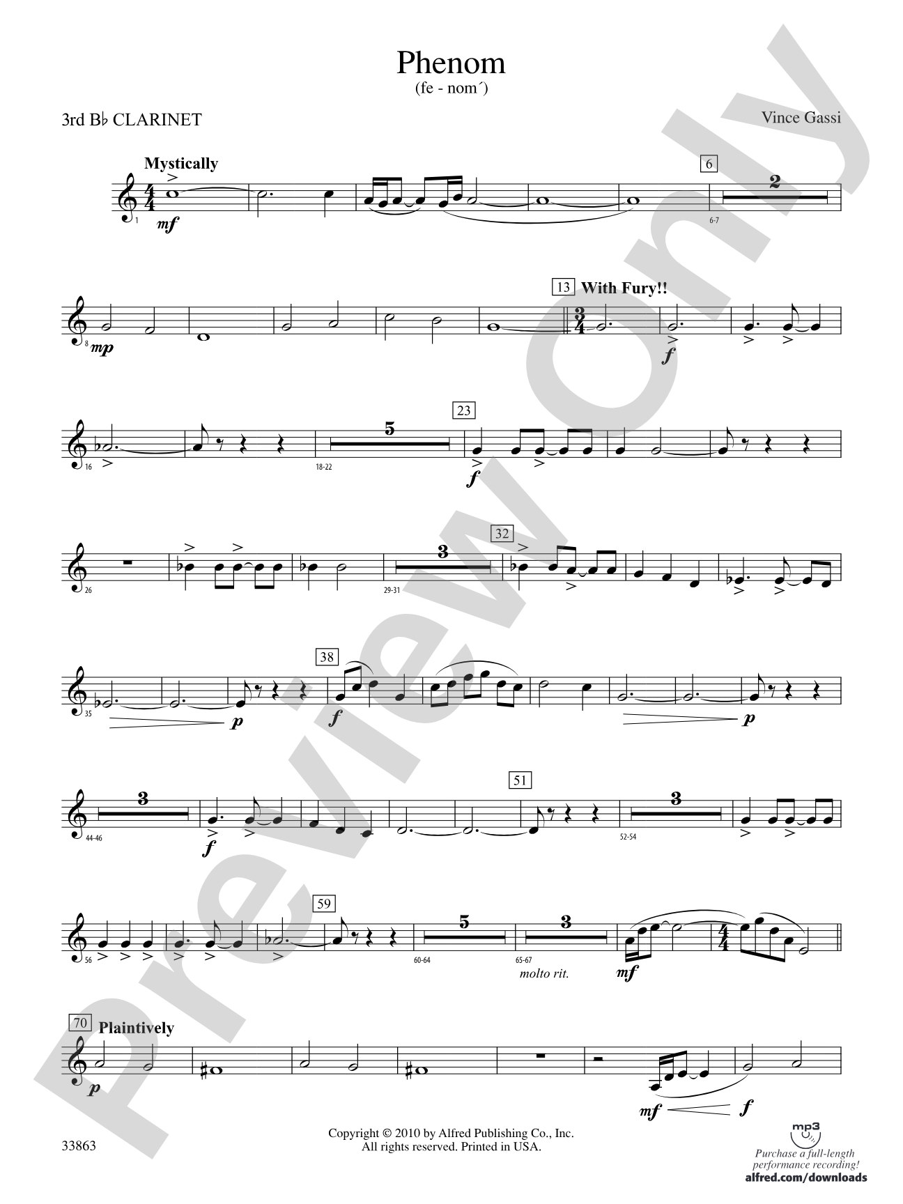 PHENOM/CB: 3rd B-flat Clarinet