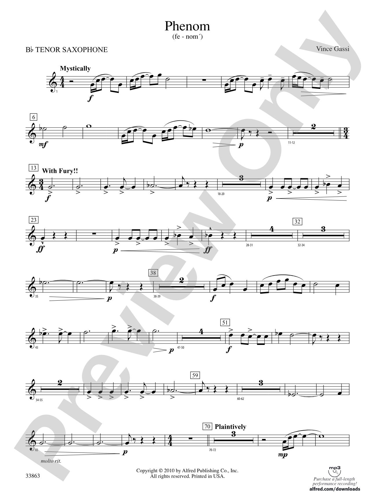 PHENOM/CB: B-flat Tenor Saxophone