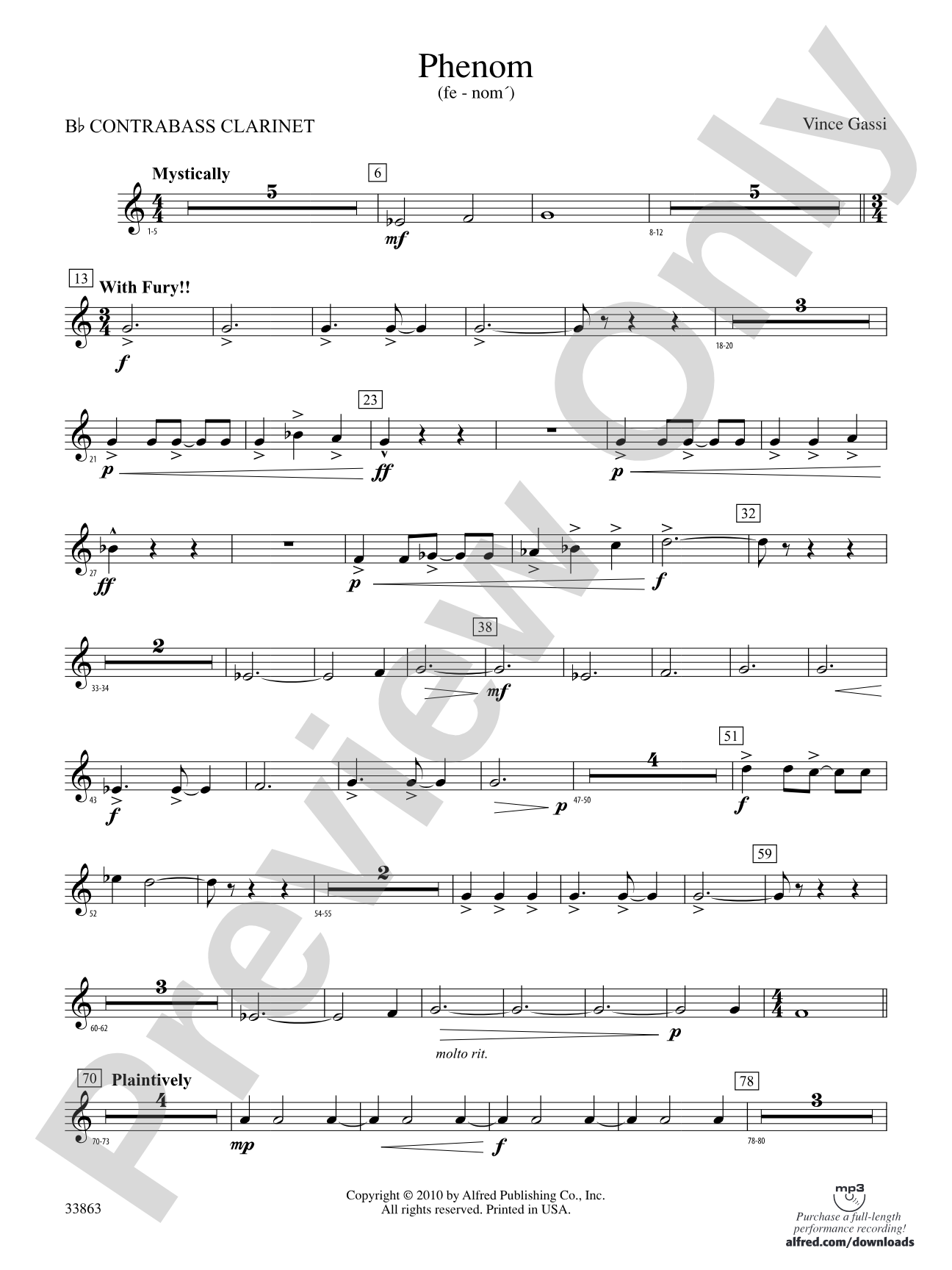 PHENOM/CB: (wp) B-flat Contrabass Clarinet