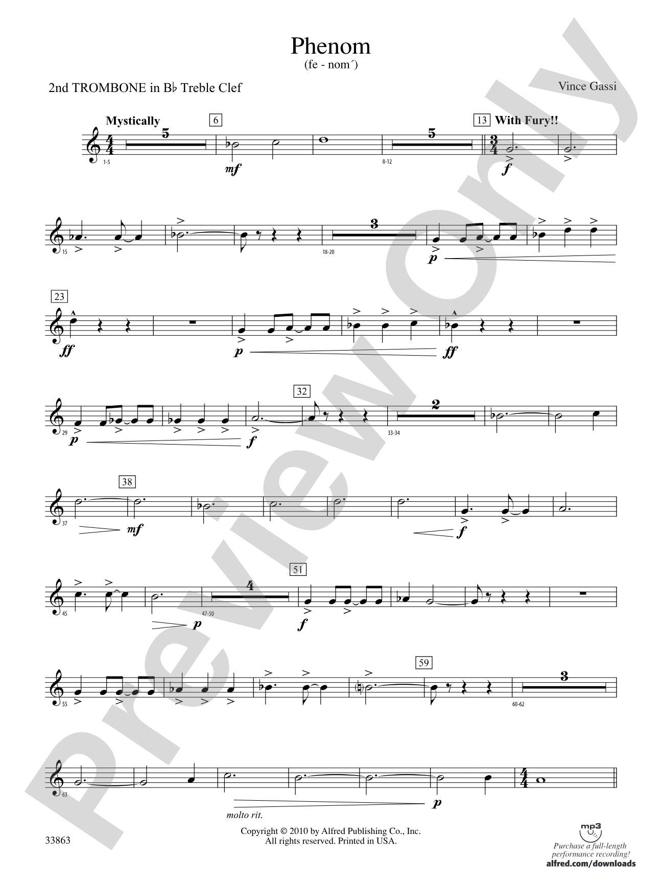 PHENOM/CB: (wp) 2nd B-flat Trombone T.C.