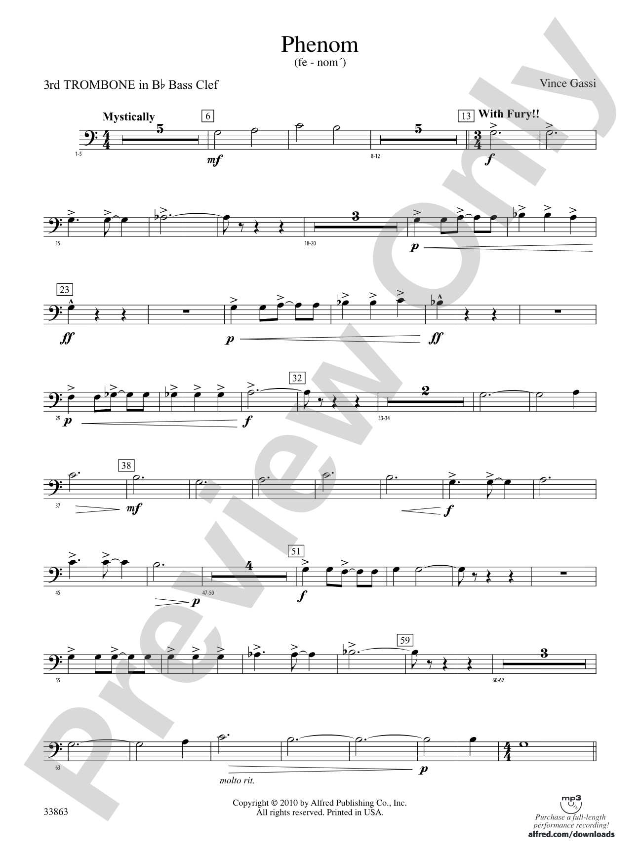 PHENOM/CB: (wp) 3rd B-flat Trombone B.C.