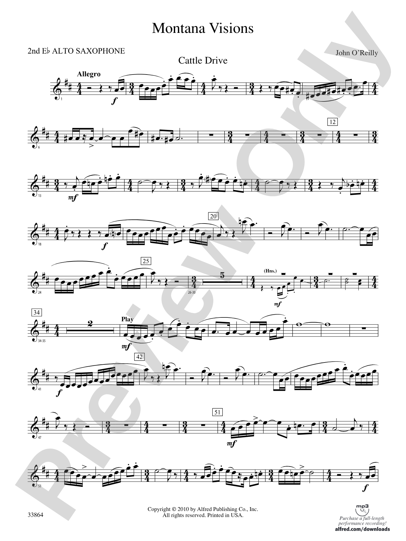 Montana Visions: 2nd E-flat Alto Saxophone