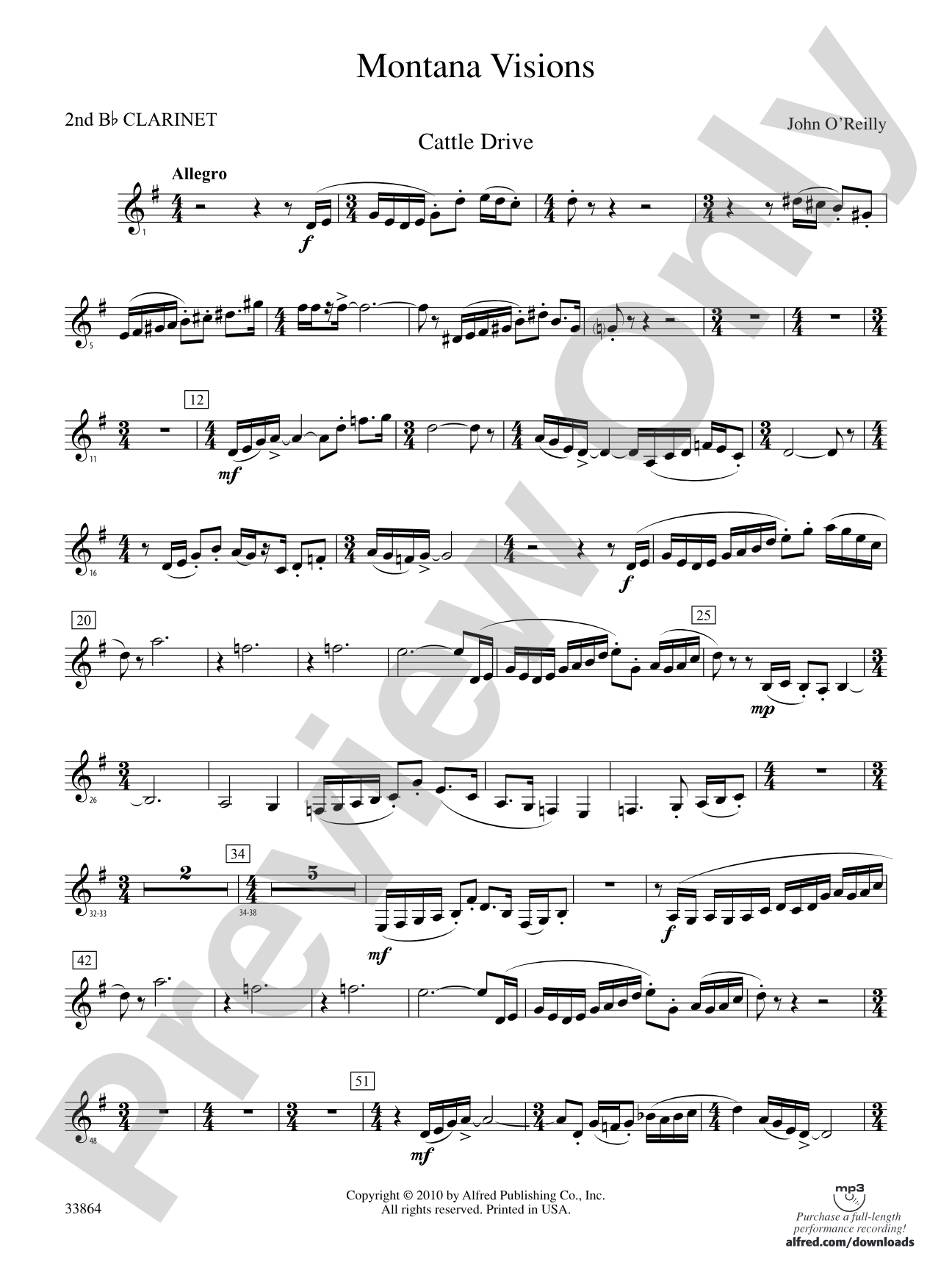 Montana Visions: 2nd B-flat Clarinet