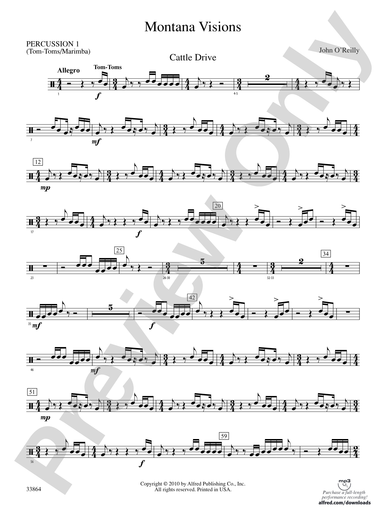 Montana Visions: 1st Percussion