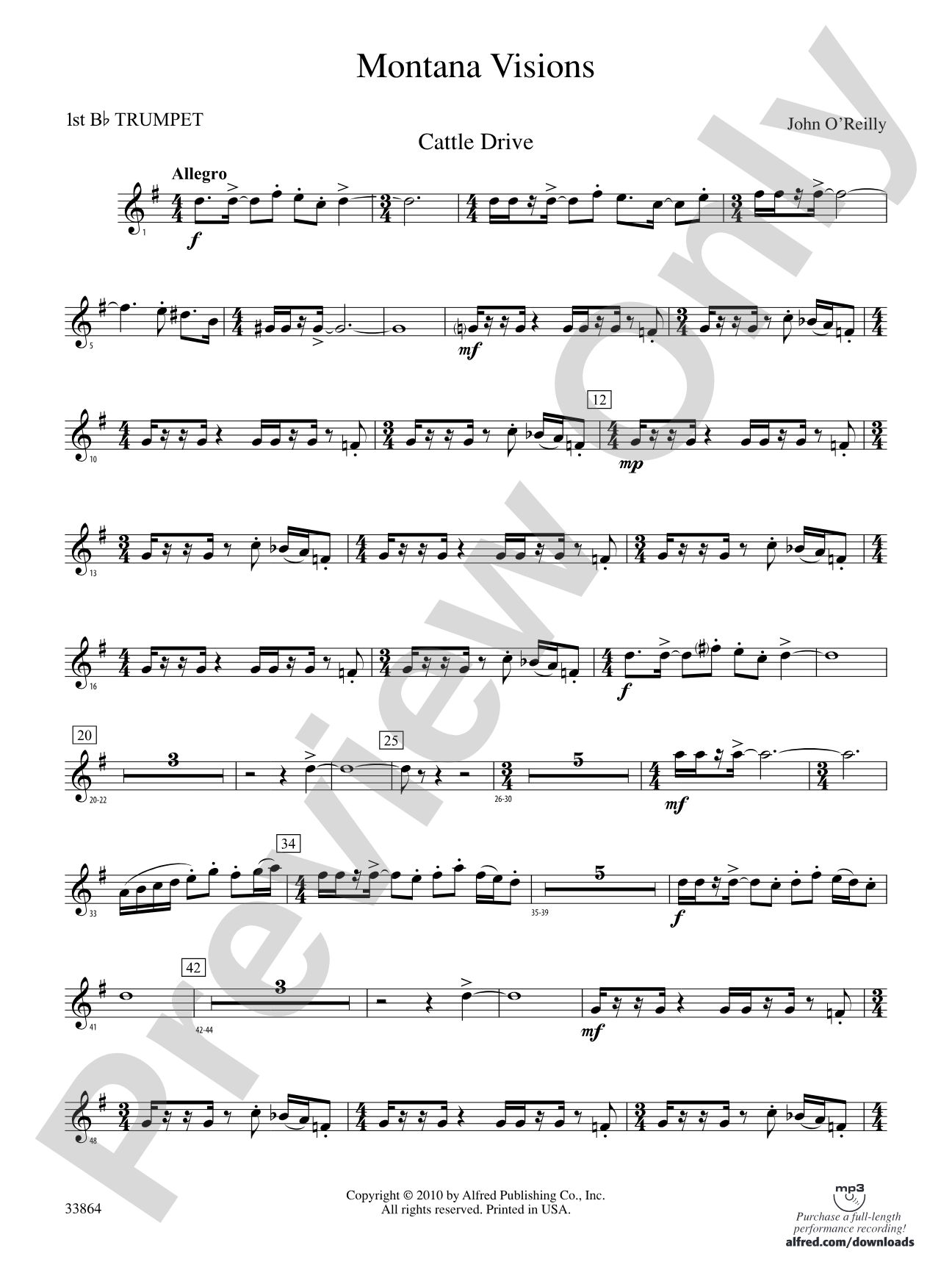 Montana Visions: 1st B-flat Trumpet