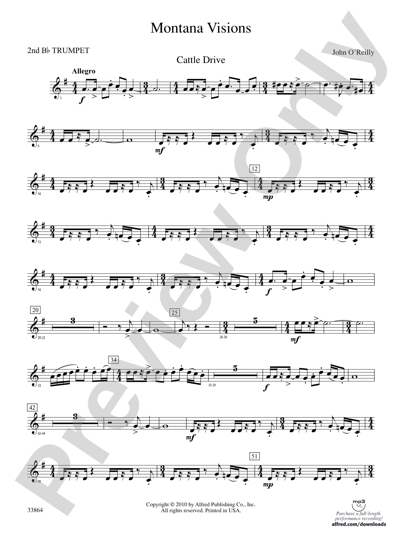 Montana Visions: 2nd B-flat Trumpet