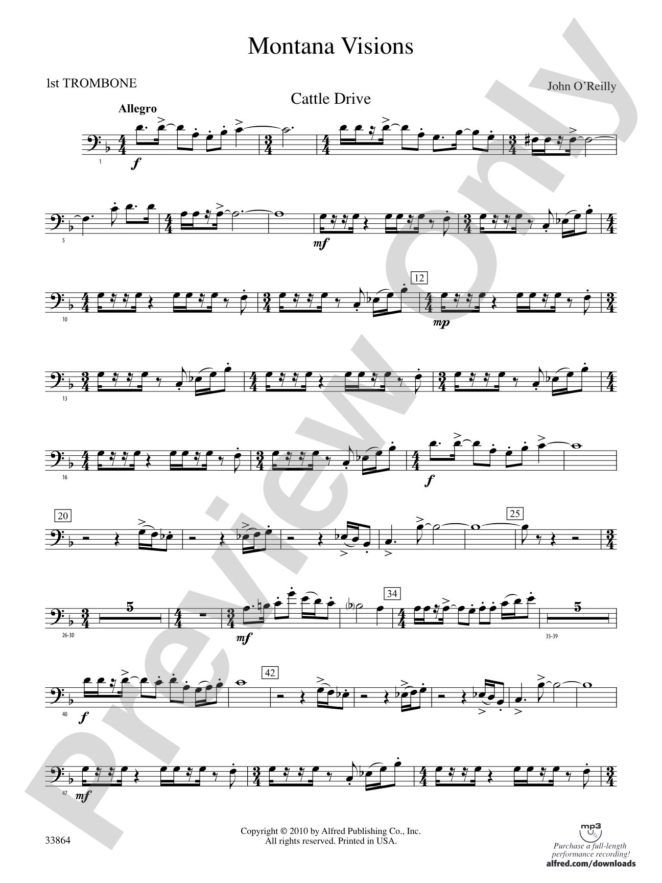 Montana Visions: 1st Trombone