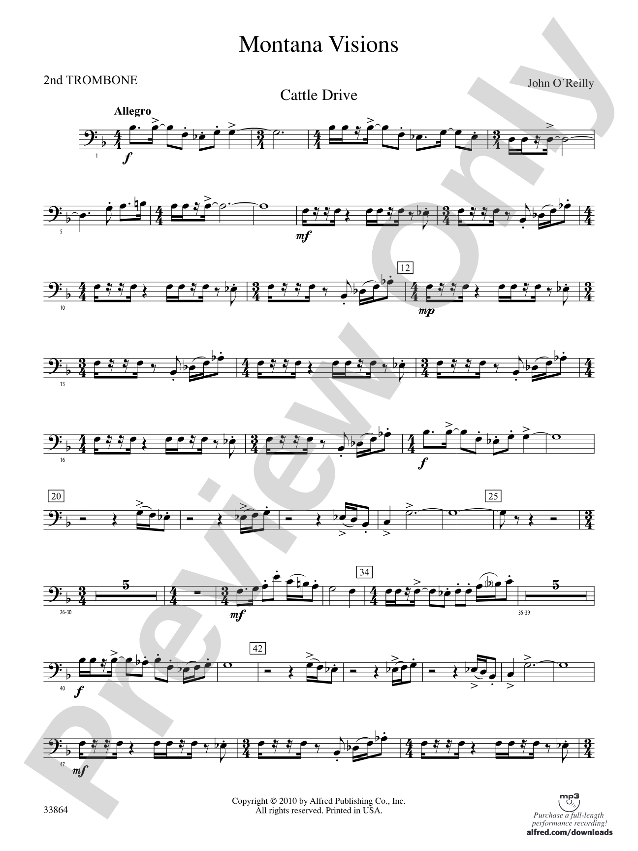 Montana Visions: 2nd Trombone