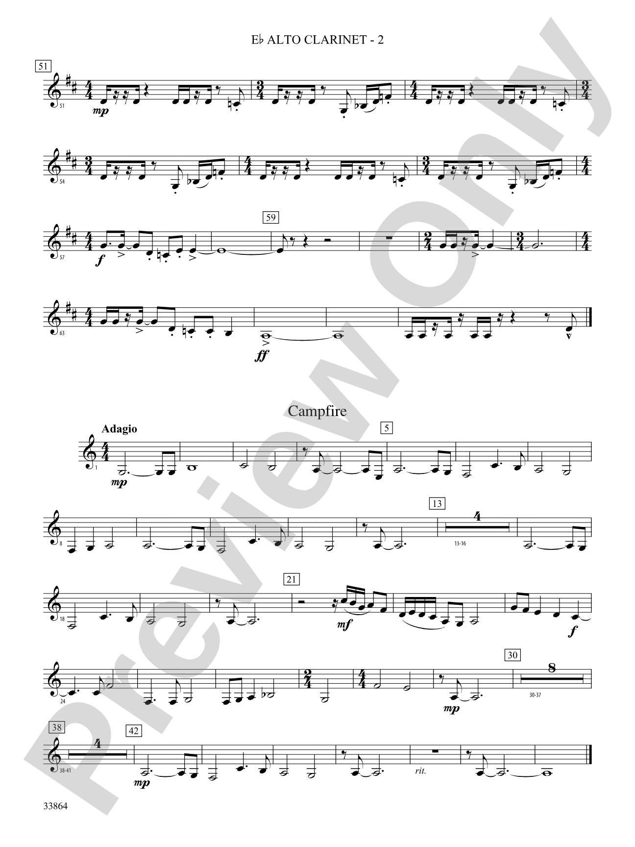 Montana Visions: (wp) E-flat Alto Clarinet