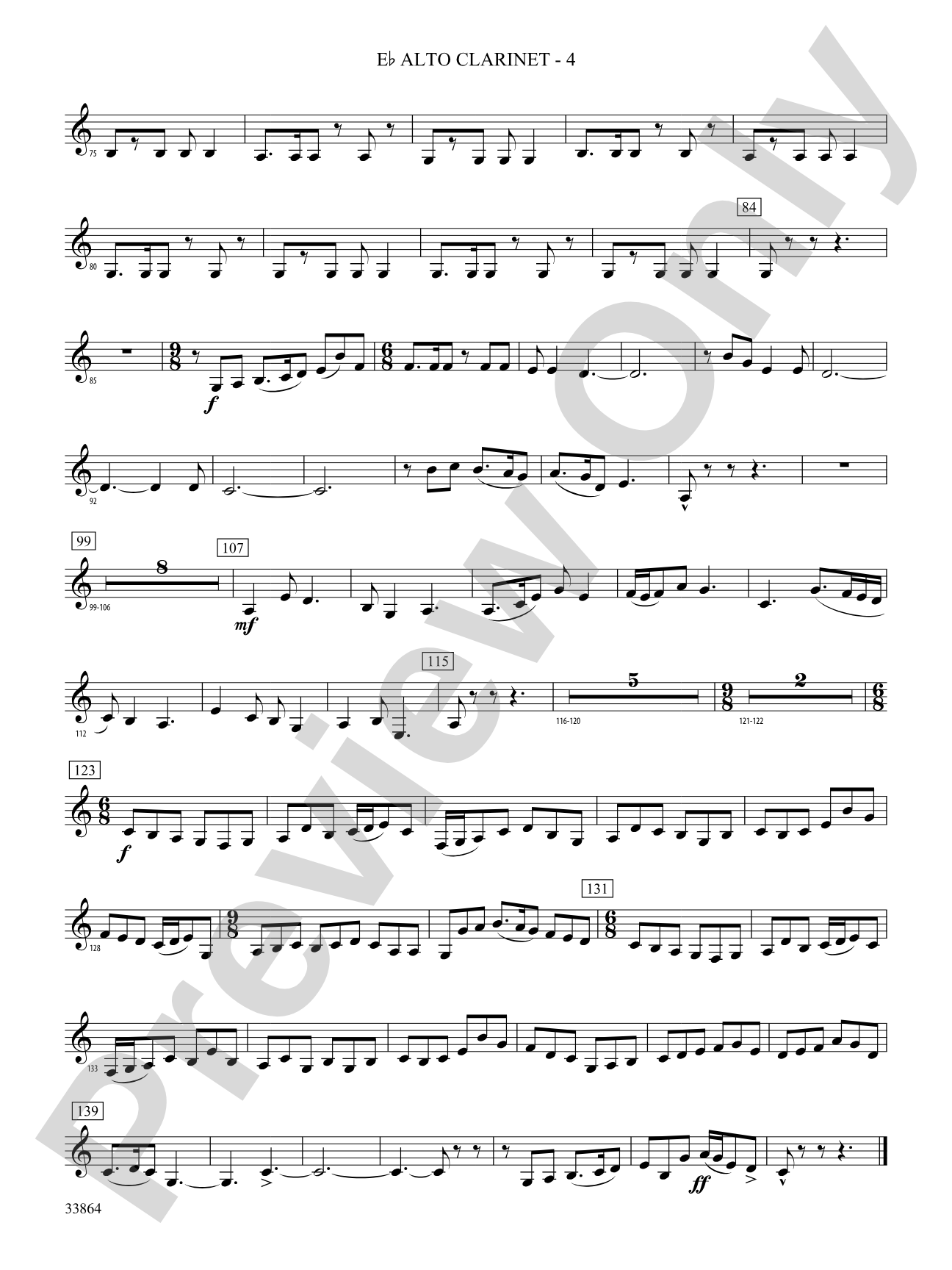 Montana Visions: (wp) E-flat Alto Clarinet