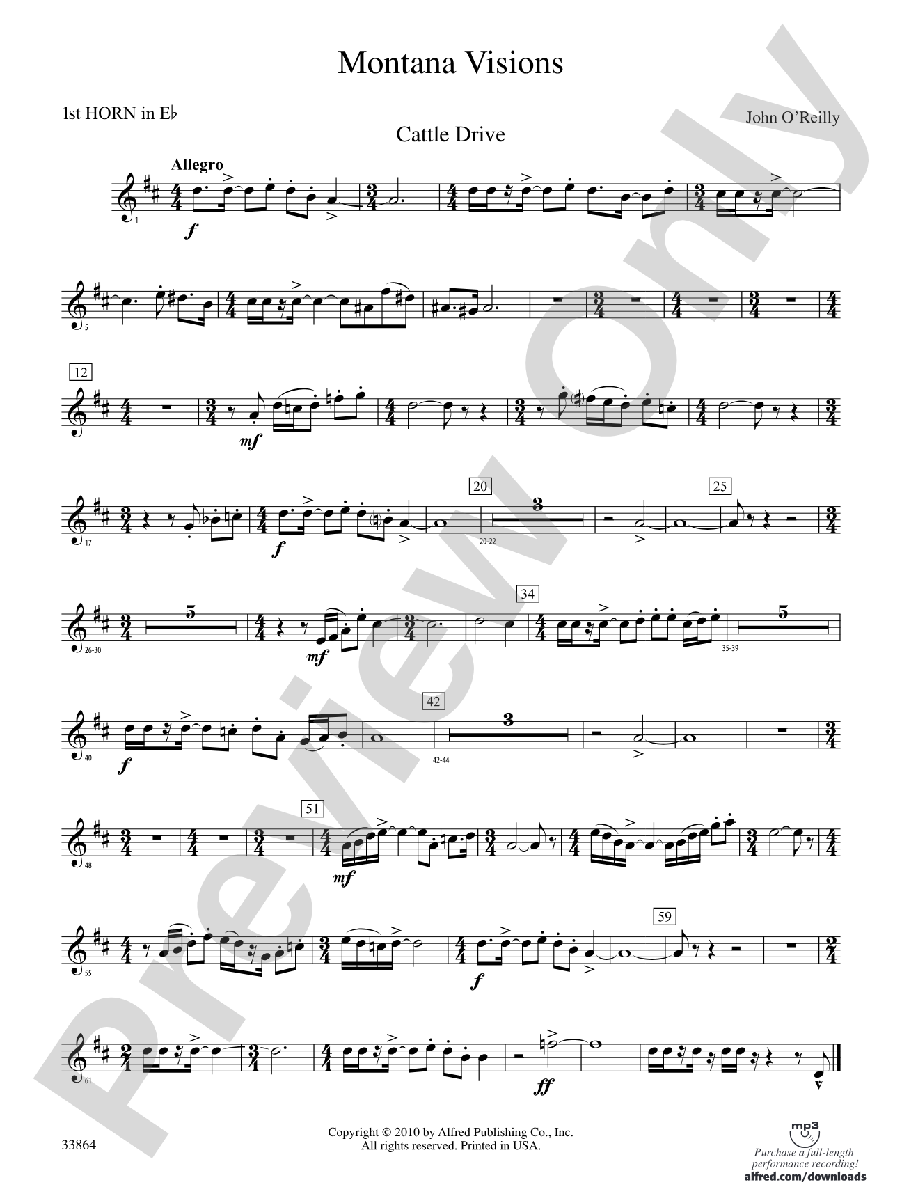 Montana Visions: (wp) 1st Horn in E-flat