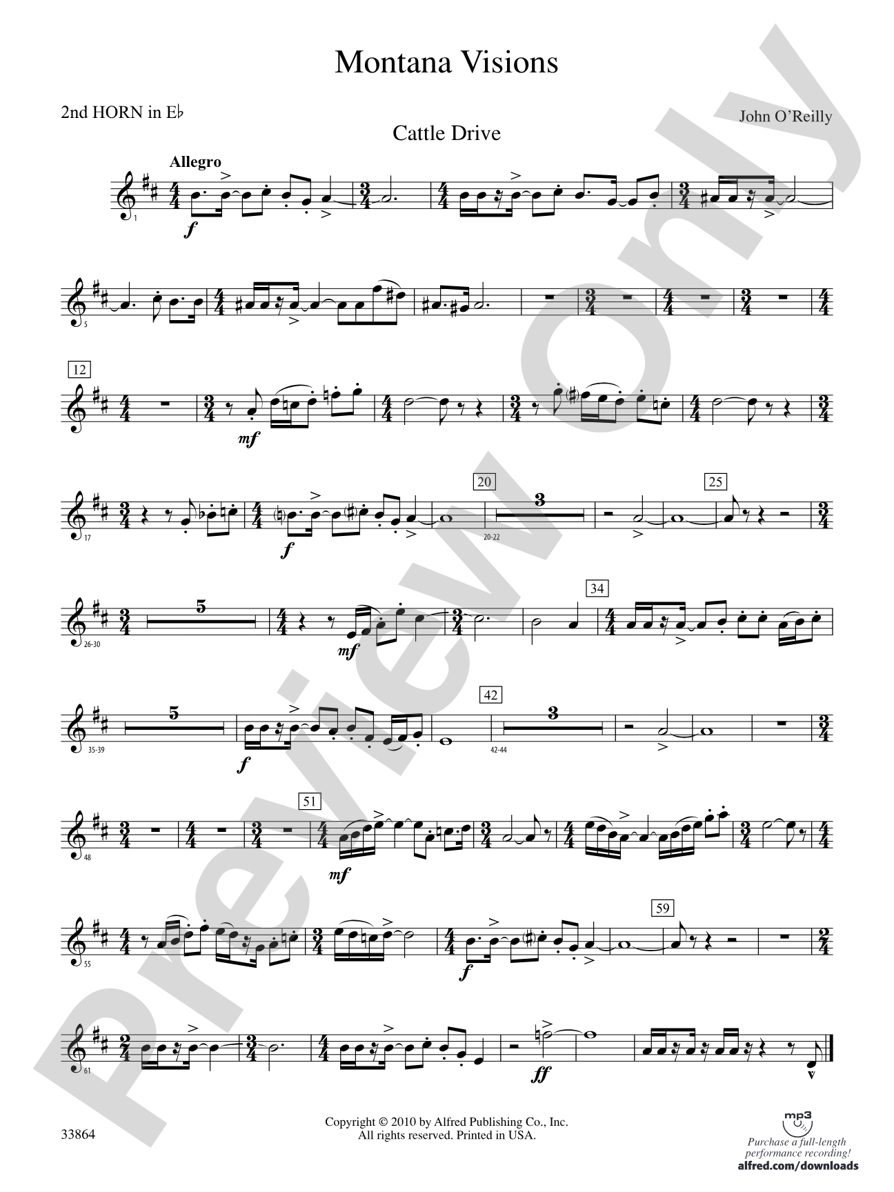 Montana Visions: (wp) 2nd Horn in E-flat