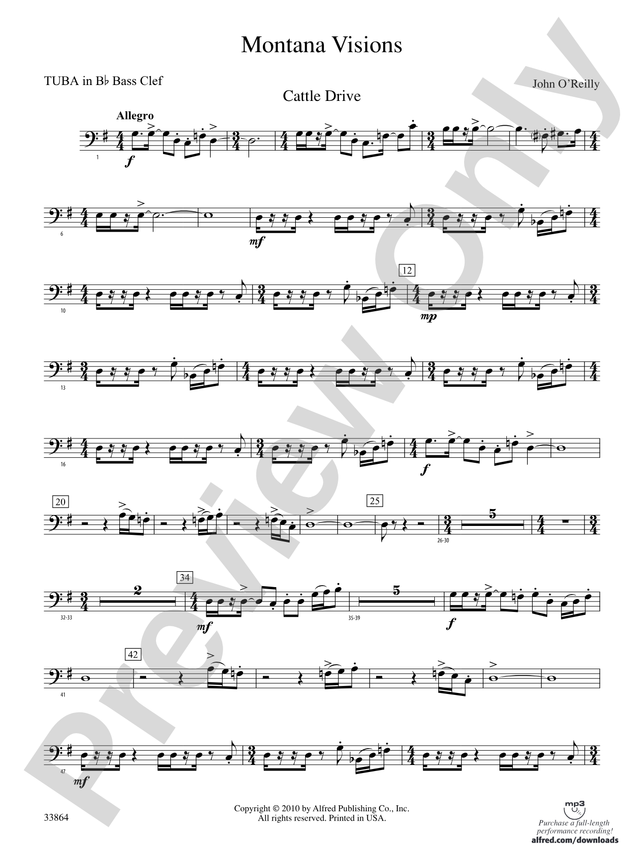 Montana Visions: (wp) B-flat Tuba B.C.