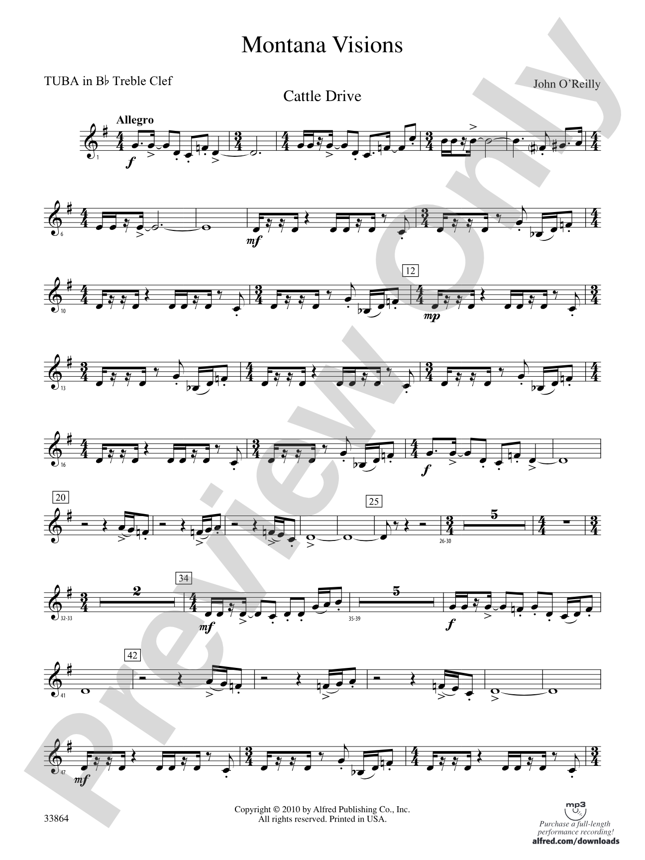 Montana Visions: (wp) B-flat Tuba T.C.