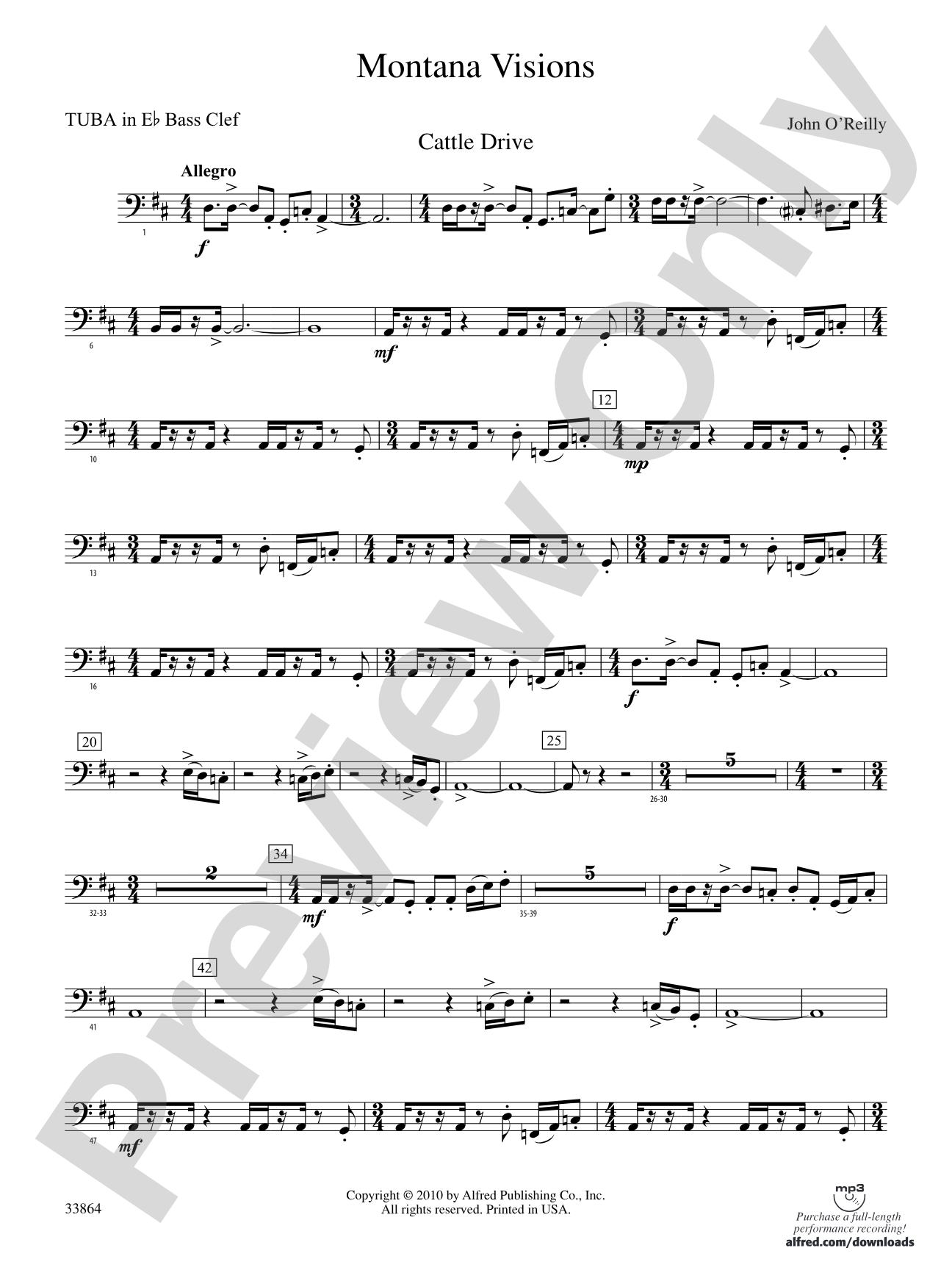 Montana Visions: (wp) E-flat Tuba B.C.