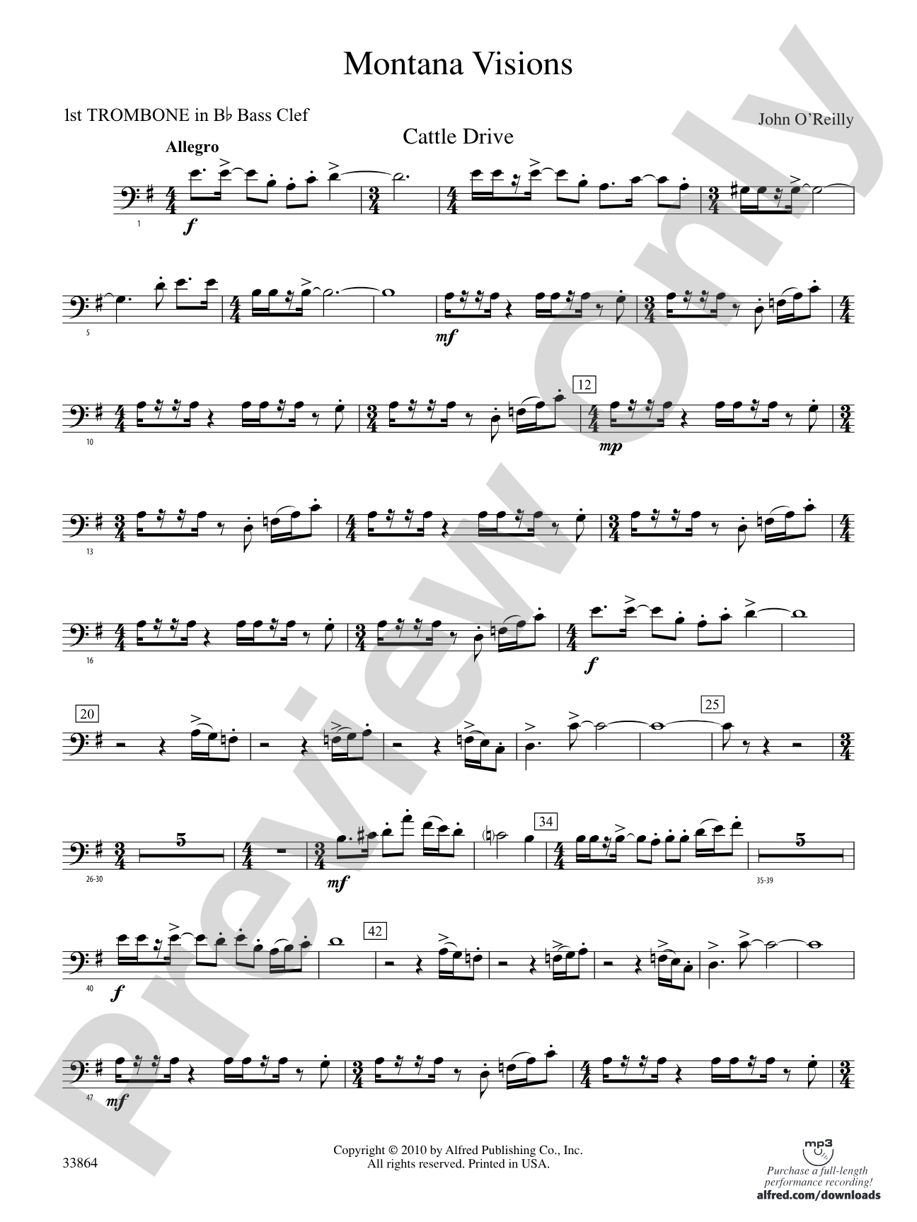 Montana Visions: (wp) 1st B-flat Trombone B.C.