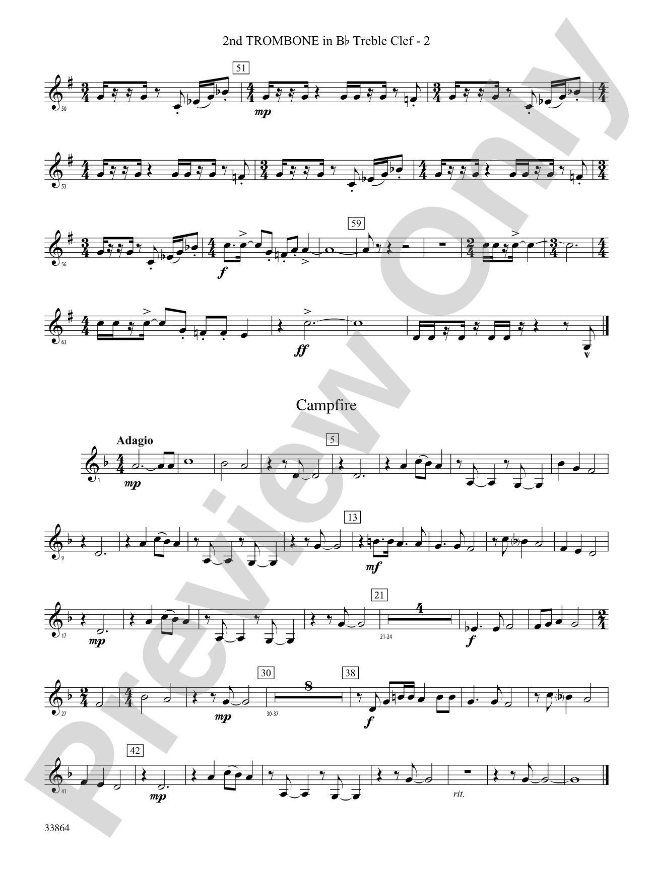 Montana Visions: (wp) 2nd B-flat Trombone T.C.