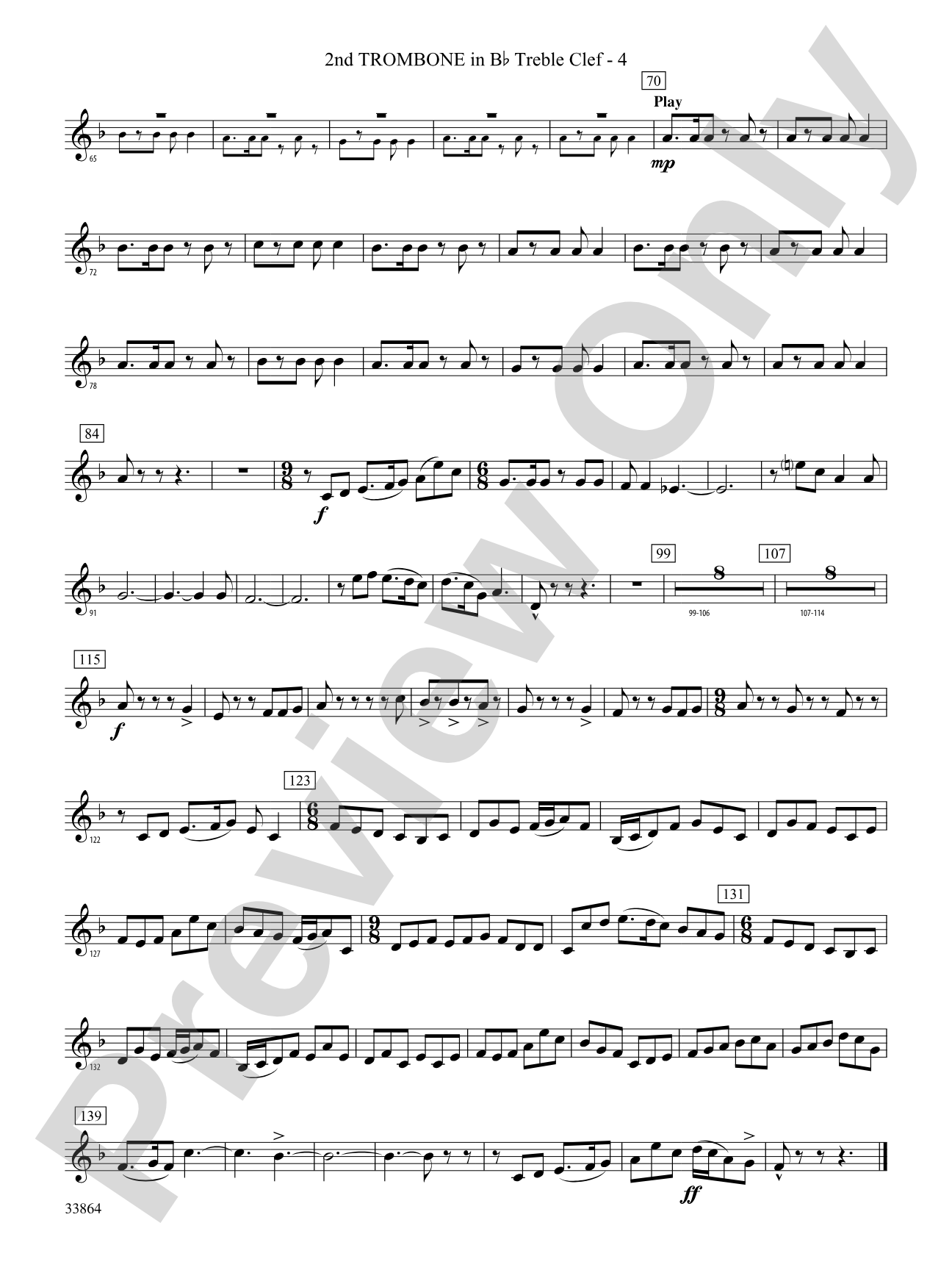 Montana Visions: (wp) 2nd B-flat Trombone T.C.